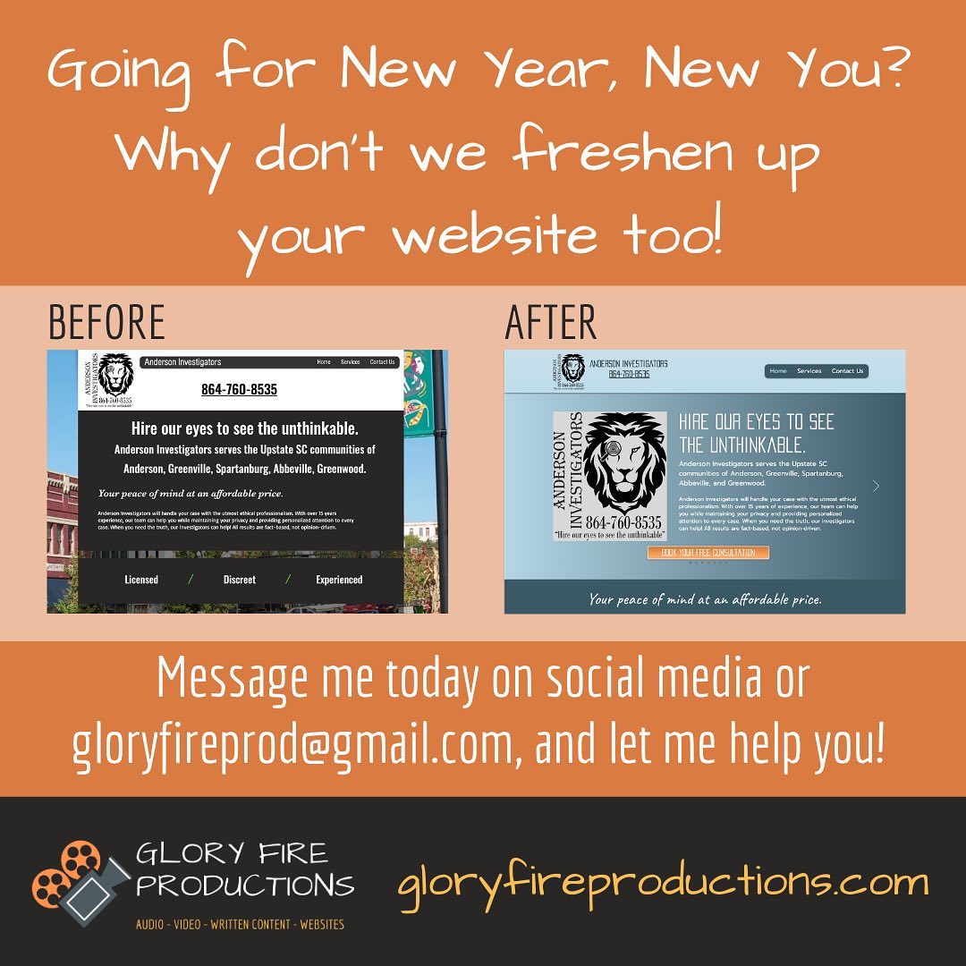 If your website remains static, not only is it getting out of date, it drops down in the search results. It's important to refresh and keep your website active in order to maintain your Google rankings. Don't have time to do it yourself? Let me help you get your site updated and refreshed! Contact me today! #smallbusiness #websitebuilder #websiterefresh