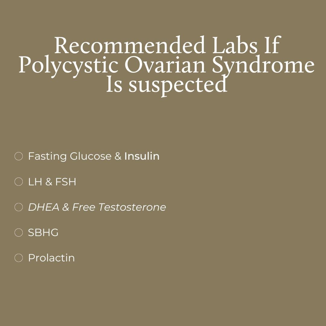 Are you experiencing irregular periods and other signs that might suggest PCOS, such as acne, excessive hair growth, or difficulty losing weight? Comprehensive blood tests can provide valuable insights to confirm a PCOS diagnosis. It's essential to have comprehensive blood tests alongside a scan that shows cystic ovaries when evaluating for PCOS. While cystic ovaries are a hallmark feature, PCOS is a complex hormonal condition that involves various imbalances beyond cysts. There can be other reasons for cystic ovaries that aren't PCOS.
LH (Luteinizing Hormone) and FSH (Follicle-Stimulating Hormone): These hormones play a crucial role in regulating the menstrual cycle and ovarian function. In PCOS, the LH to FSH ratio may be elevated, indicating an imbalance in hormone levels.
Free Testosterone: Elevated levels of testosterone, particularly free testosterone (unbound to proteins), are often observed in PCOS. This can contribute to symptoms such as hirsutism (excessive hair growth), acne, and irregular menstrual cycles.
DHEA (Dehydroepiandrosterone): DHEA is another androgen (male hormone) that may be elevated in PCOS. It can contribute to the symptoms associated with hyperandrogenism, such as acne and hirsutism.
SHBG (Sex Hormone-Binding Globulin): SHBG is a protein that binds to sex hormones like testosterone and estrogen, regulating their availability in the body. Low levels of SHBG are often seen in PCOS, leading to higher levels of free testosterone.
Prolactin: Prolactin is a hormone involved in lactation. Elevated levels can be indicative of another hormonal imbalance and it is important to rule this out.
Fasting Glucose: PCOS is associated with insulin resistance, which can lead to elevated blood glucose levels. Fasting glucose levels are checked to assess for insulin resistance and the potential risk of developing type 2 diabetes.
Fasting Insulin: Insulin resistance is a common feature of PCOS, where the body's cells become less responsive to insulin. Fasting insulin levels are measured to evaluate insulin sensitivity and the risk of metabolic complications.
Have you been told you have PCOS without any blood tests?
