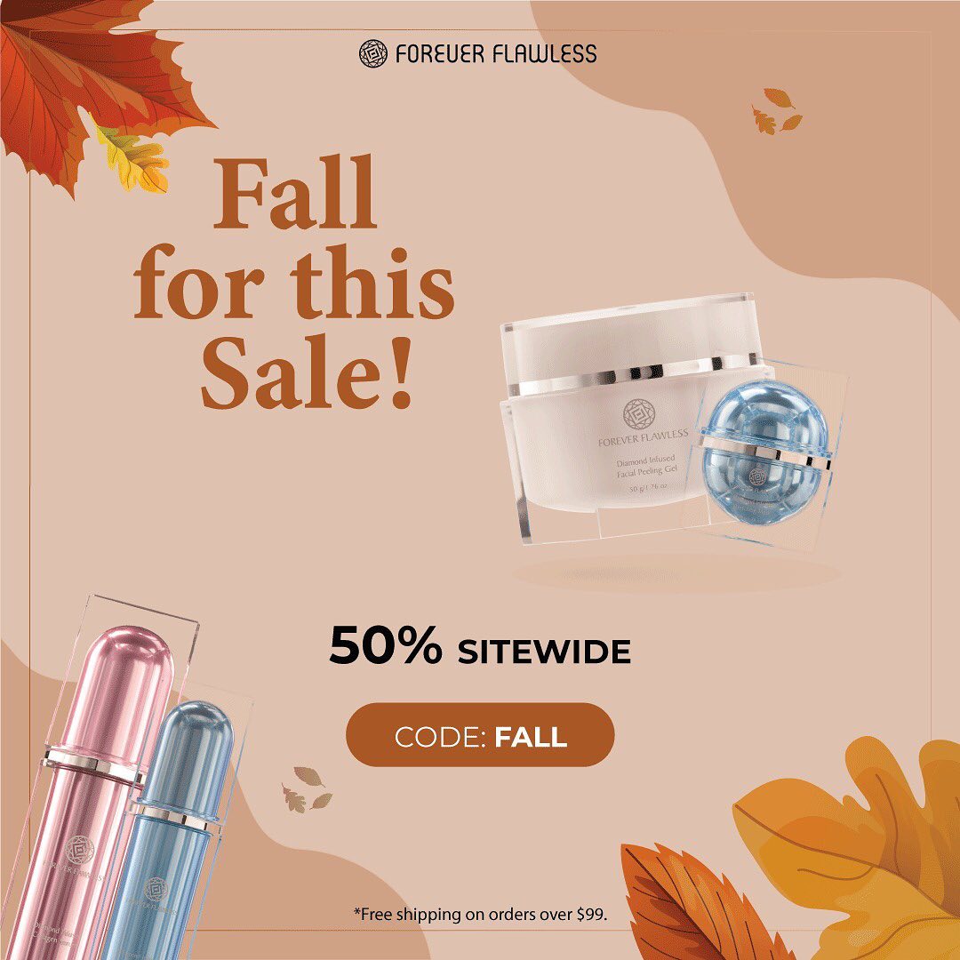 Last days of our Fall Sale! ๐
50% sitewide
.
Shop now! ๐
.
.
.
#foreverflawless #instagood #selfcare #loveyourself #skincareroutine #skincaretips #skincareproducts #skingoals #skincareaddict #skincarecommunity #beautycare #beautytips #beautyhacks #skincareproducts #skincare #fall #autumn