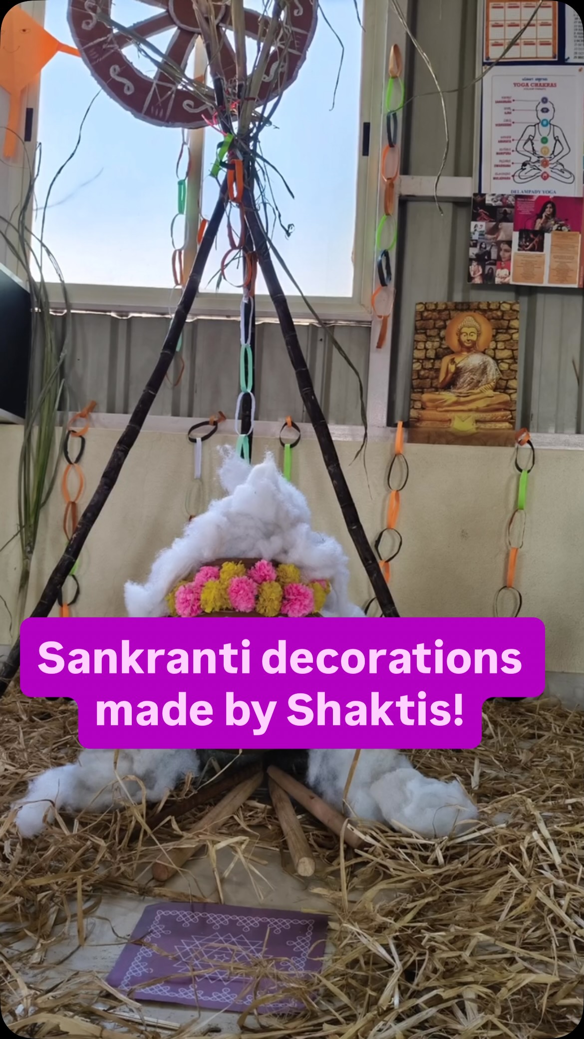 #makarsankranti2026🪁❣️ was so special at Sarvam Shakti Bengaluru- the Folk dance teacher Suryakumari akka and the centre manager, Nethravati akka with all the Shaktis, lovingly prepared the centre with local traditions and art forms. You see, when a child knows where they come from, they are always wiser wherever they go. #holisticeducation #girlseducation #womenempowerment #humansofshakti