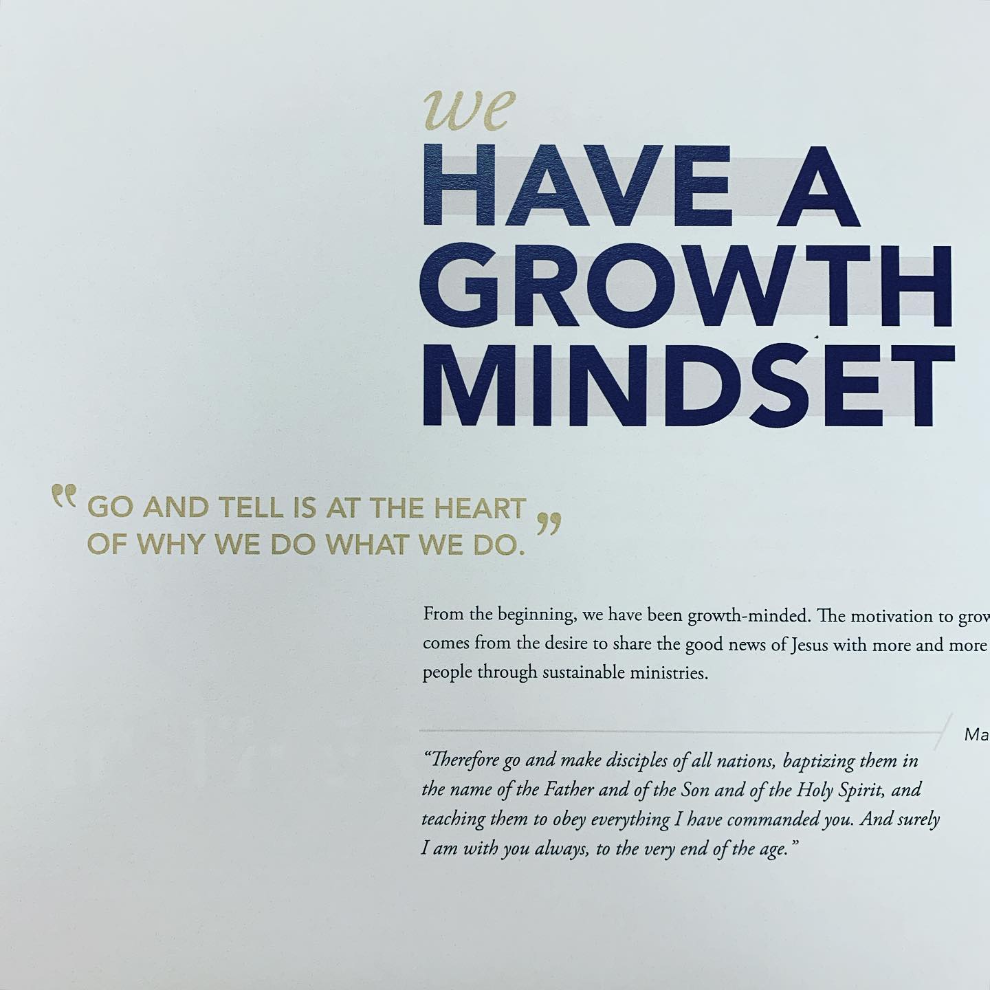 “We have a growth-mindset” is our third core value, motivated by our desire to share the good news of Jesus with more and more people through sustainable ministries! #corevalues #moreministrytogether #dsm #dsa #dsc #tdss #DSATeam