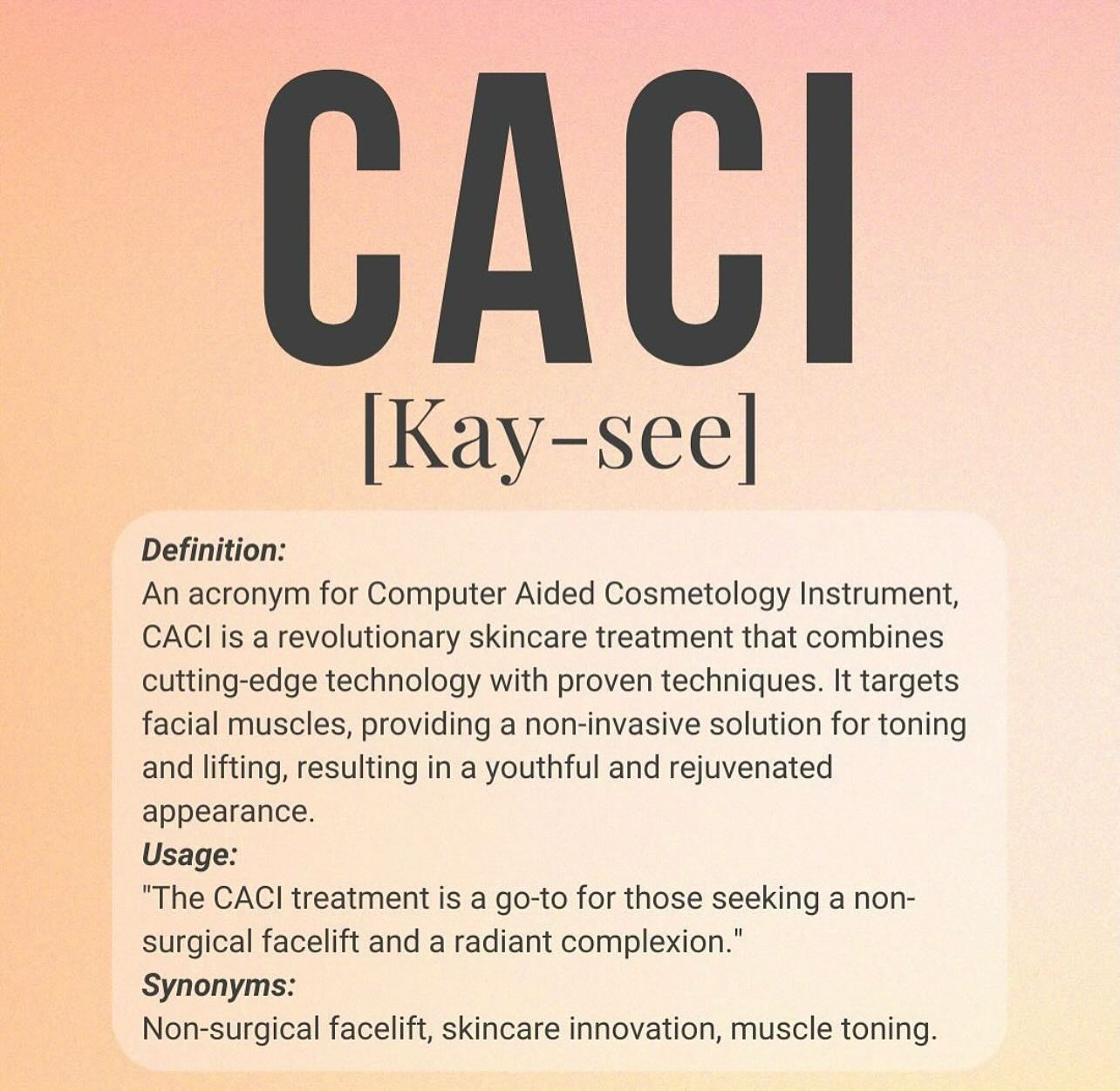 The caci treatment is the go for treatment for those who are seeking a non surgical facelift and a radiant complexion. #caci #treatmentsavailable #whitediamondbeauty #beauty #youthfulskin