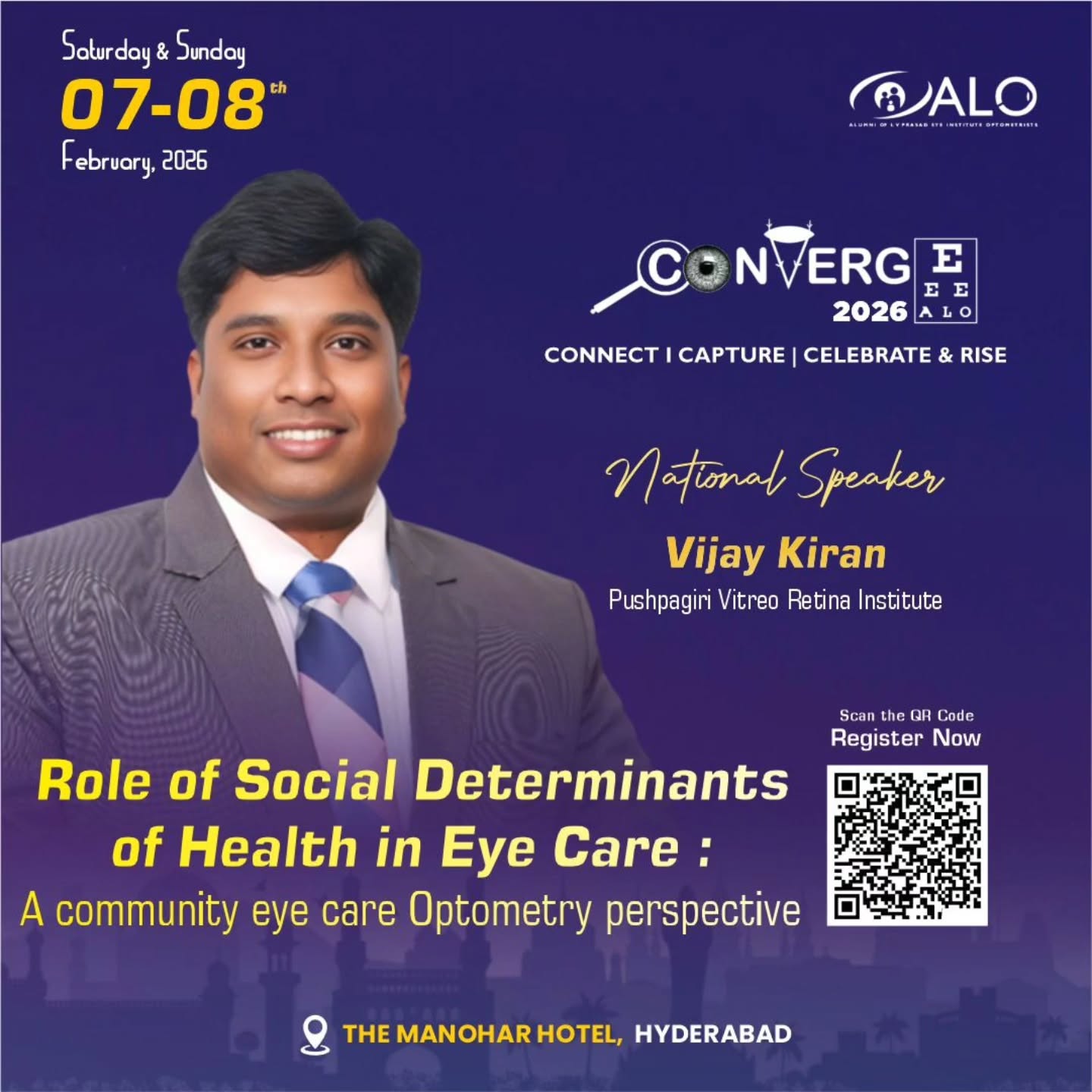 Be a part of Converge 2026 ✨ and don’t miss our exclusive session on "Role of Social Determinants of Health in Eye care: A community eye care Optometry perspective"
🗓️ 7 & 8 February 2026
📍The Manohar Hotel, Hyderabad
Register Now: https://pages.razorpay.com/Converge2026.earlybird