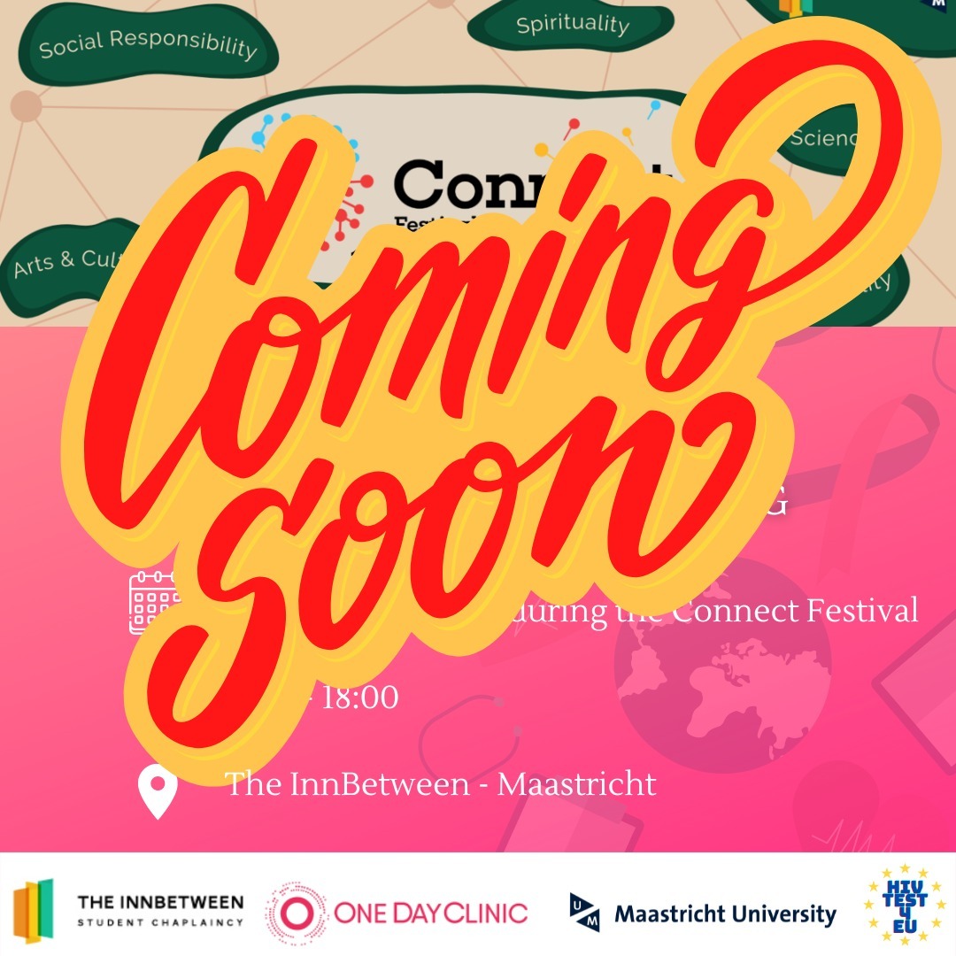 In collaboration with @onedayclinic and @innbetween_maastricht we are organizing another event where you can ask your ask your questions about sexual health and can get tested for HIV for free. The sign-up will be available very soon via www.bookwhen.com/TheInnBetween!