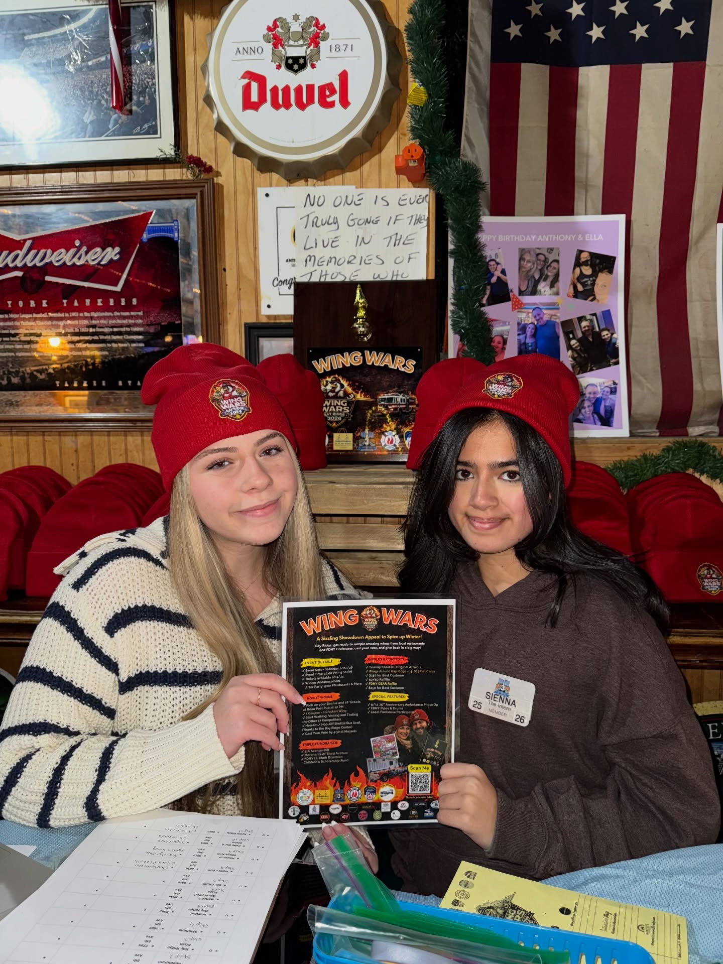 ✨ ONE WEEK AFTER WING WARS… AND WE’RE STILL SAYING THANK YOU ✨
One week later, and we’re still catching our breath — and still working through the many thank yous that this incredible day deserves.
Today, we want to shine a light on the students who donated their time, energy, and service to help make Wing Wars possible. This event truly would not have happened without you.
💙 A huge thank you to the Merchants of Third Avenue interns, Anna and Sienna, who stepped up in every way and showed professionalism, responsibility, and heart all day long.
💙 Thank you to the Fort Hamilton National Honor Society students from Fort Hamilton High School for volunteering their time and showing what leadership through service really looks like.
💙 And to the amazing Girl Scouts, thank you for your enthusiasm, kindness, and willingness to be part of something bigger than yourselves.
Wing Wars wasn’t just about wings — it was about community, giving back, and showing up for one another.
We truly could not have done this without all of you.
From the bottom of our hearts — thank you 🫶🍗🔥
We unfortunately didn’t get any pics of the students from NHS, if you’re reading this send us some pics to add!