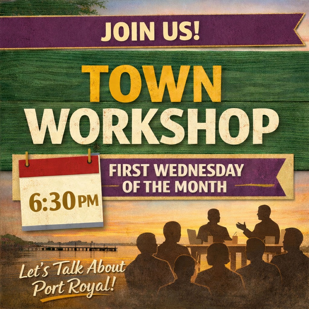 The Town Workshop is a great opportunity to learn more, ask questions, and be part of the conversation.
đ First Wednesday of every month
â° 6:30 PM
These workshops help shape future discussions, and all are welcome to attend.
Hope to see you TONIGHT!
#portroyal #lowcountryliving #localgovernment #communityimpact