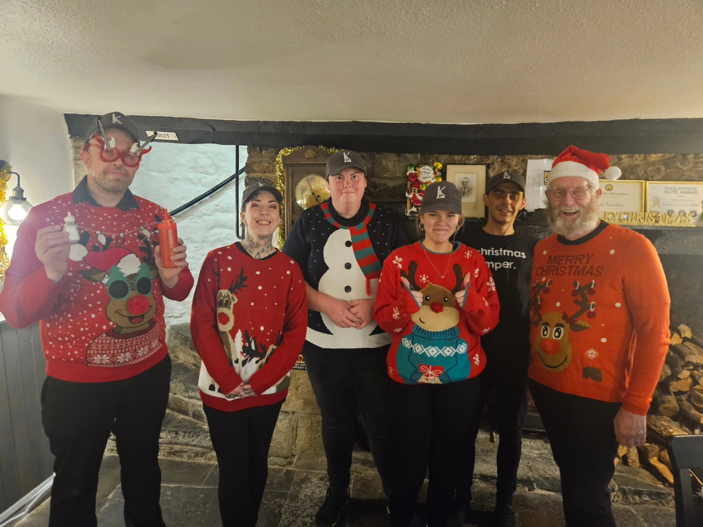 🎄🎅 Christmas Jumper Day was a festive success here at Knights Fish and Chip Restaurant!
Our hardworking team looked fantastic in their festive jumpers, and we’re so grateful to all our wonderful customers who joined us to celebrate. Being a family business, it means the world to share these special moments with our extended family—YOU! ❤️
Thank you for making it such a joyful day filled with great food, laughter, and holiday cheer. 🎁🍽️
#ChristmasJumperDay #ThankYou #FamilyBusiness #FishAndChips #FestiveVibes