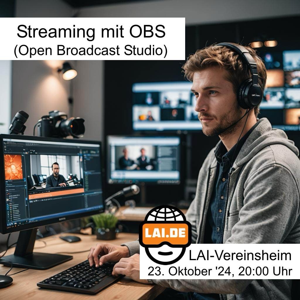 Wir laden ein! Am 23.10.24 zum Workshop mit Tips &Tricks. Thema: Streaming mit Open Broadcast Studio (OBS). Der Eintritt ist frei. Alle Infos gibt es unter www.lai.de
#lustaufinternet #laichingen #workshop #albdonaukreis #streamingsetup #obs #openbroadcast #schwäbischealb