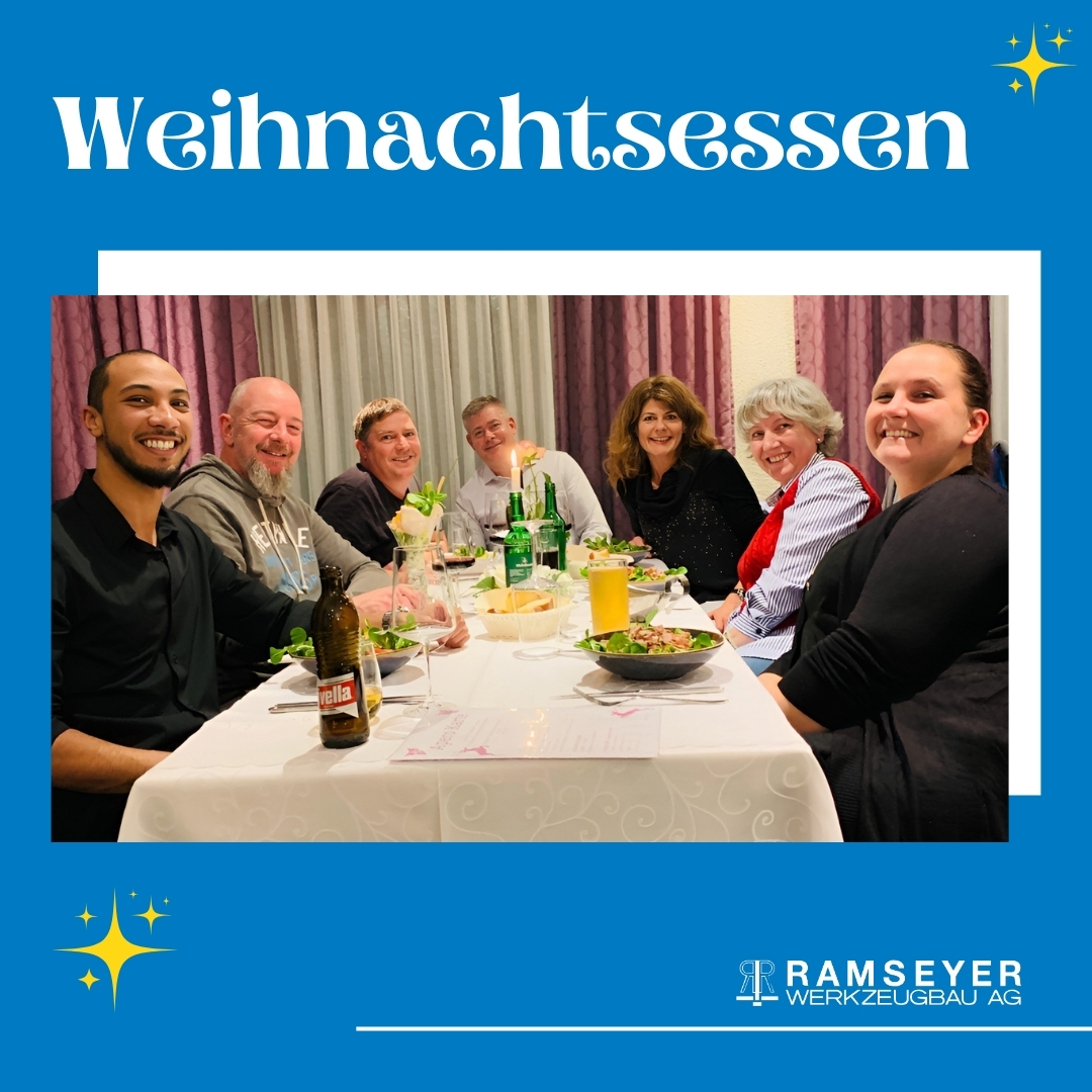 Unser jährliches Weihnachtsessen ist ein besonderer Moment, um das Jahr gemeinsam ausklingen zu lassen. Es bietet die Gelegenheit, Erfolge zu feiern🎉, Danke zu sagen und den Teamgeist zu stärken🤝. Dieses Jahr war es wieder ein schöner Abend voller Freude, gutem Essen und tollem Austausch. 🎄✨
#RamseyerWerkzeugbauAG #Teamspirit #Weihnachtsessen