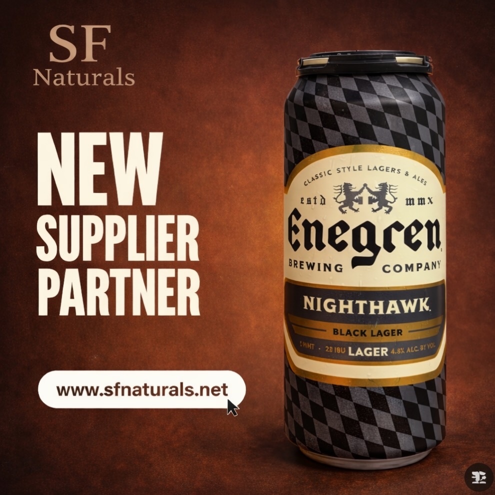 Coming soon - Enegren Brewing Co. is now a supplier partner with SF Naturals.