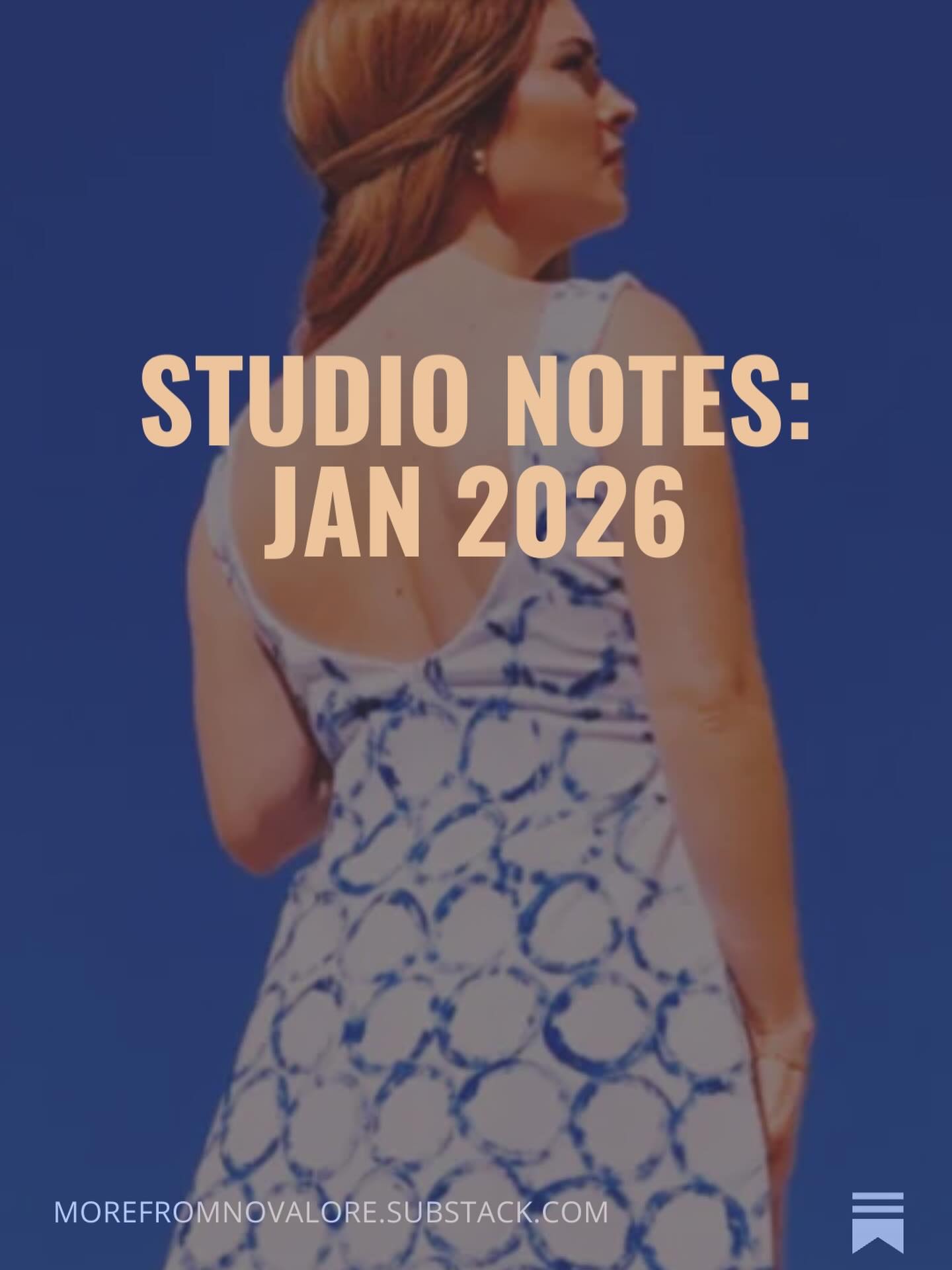 Happy February and happy Groundhog Day!! ❄️
If you’re looking for a good read while you’re bundled up on the couch check out @morefromnovalore studio notes on Substack! A recap of the pieces made in the past month, the works in progress, and their stories! 📖
Our substack has sneak peeks, behind the seams, and more! Link in our bio and story! 🥰🥰