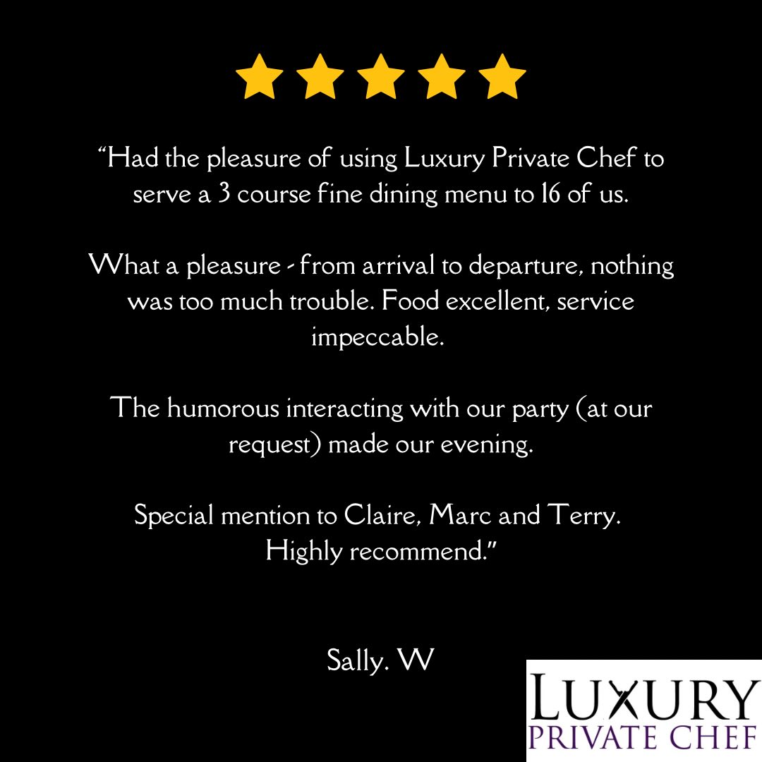 🌟 🌟 🌟 🌟 🌟 it’s not just about the food….
It’s the whole experience dining with us, meeting new people, telling stories and guest interaction.
We love going to new places and meeting all walks of life @luxuryprivatechef
#luxuryprivatechef #privatechef #privatedining #luxury #5starreview