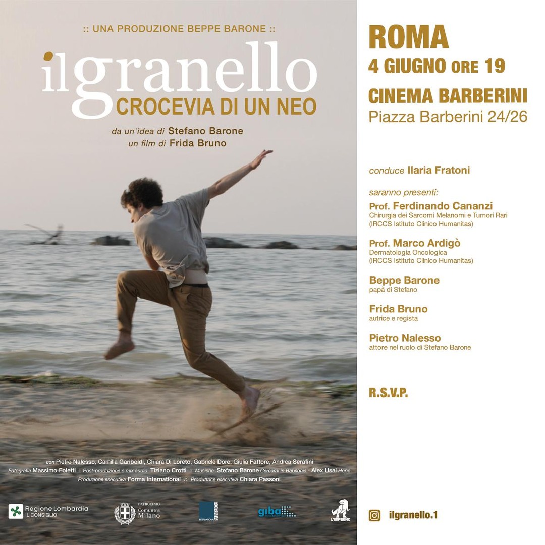 Vi aspettiamo a Roma.
Chi viene? Scriveteci per avere il vostro posto.
#ilgranello.1 #prevenzione #lilt #melanoma #cortometraggio #documentario