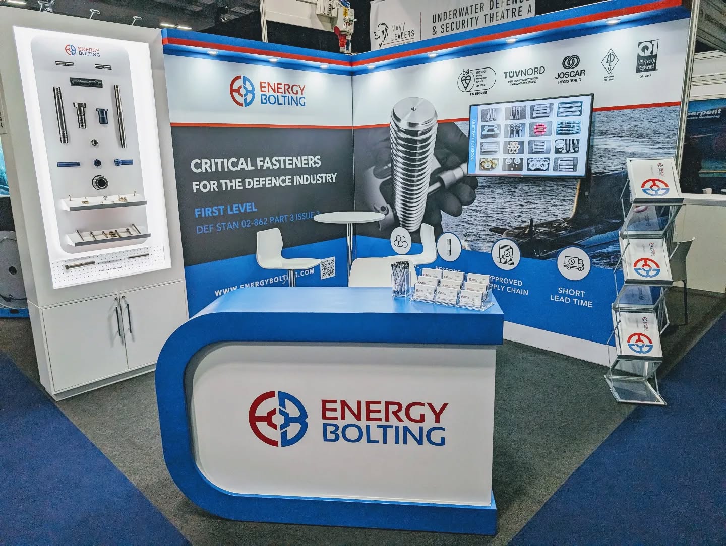Energy Bolting recently exhibited at the Combined Naval Event in Farnborough, UK.