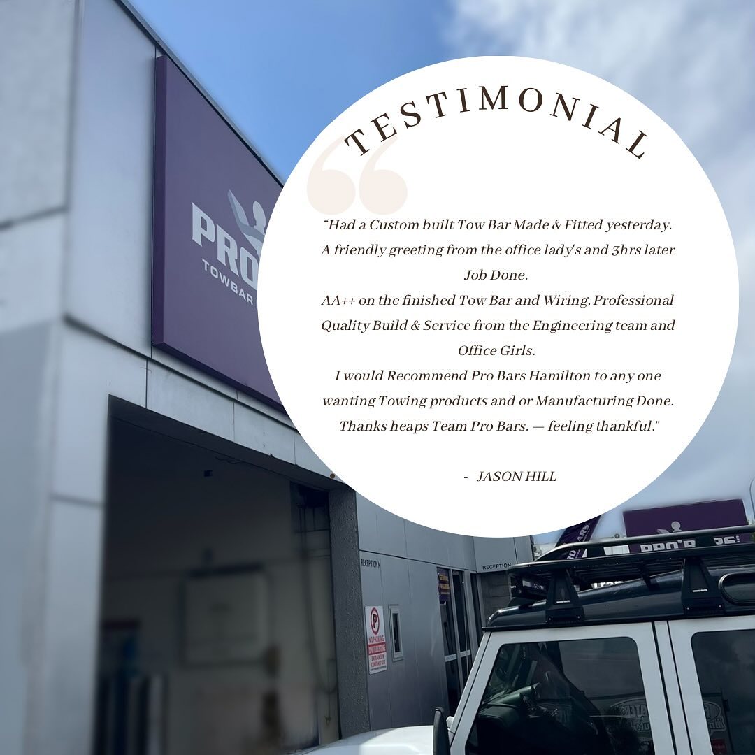 Another happy customer who came all the way over the Kaimais from Tauranga to Hamilton, to ensure he had the best service possible for his vehicle here at @_probars.
✔️ Sent an inquiry online
✔️ Received quotation
✔️ Booked a fitting time
✔️Installed and ready for use within the same day
Send through an inquiry today for your vehicles free towbar quotation!