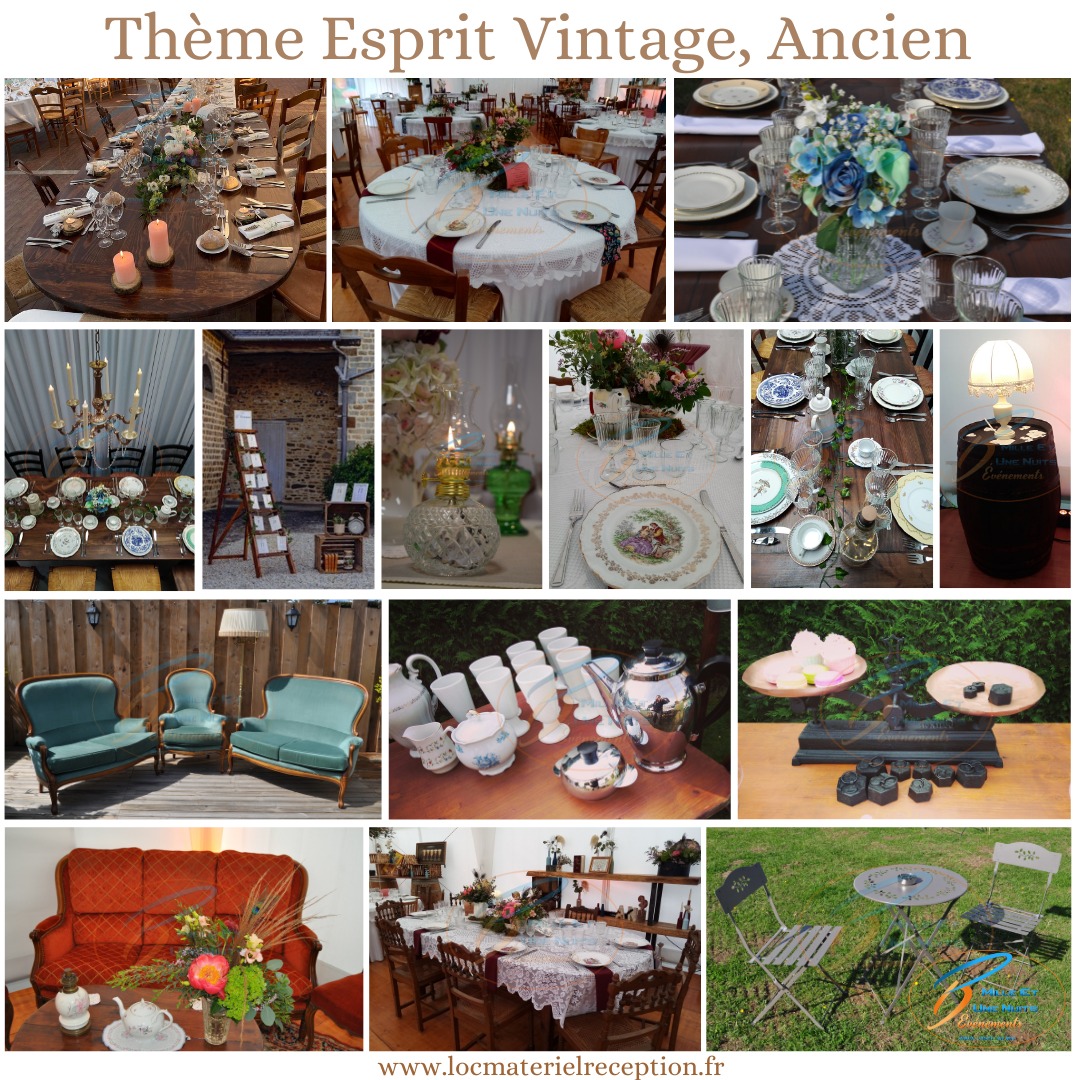 Décoration à thème Vintage Ancien
Ambiance rétro par Mille et Une Nuits Événements
Créer une ambiance Vintage Ancien : Conseils et inspirations
Pour organiser un événement inoubliable sous le signe du vintage et de l’ancien, Mille et Une Nuits Événements vous propose un concept original : mêler objets rétro, vaisselle dépareillée et mobilier d’époque pour plonger vos invités dans une atmosphère pleine de charme et d’authenticité.
Les éléments clés d’une décoration Vintage Ancien
• Vieille vaisselle dépareillée : Optez pour des assiettes, soucoupes, tasses et carafes chinées en brocante. Misez sur le mélange de couleurs, de motifs et de formes pour un effet bohème et chaleureux, tout en racontant une histoire à votre table.
• Vieux mobilier : Privilégiez l’utilisation de buffets anciens, chaises en bois patinées, fauteuils rétro ou petites tables bistrot. Ces meubles authentiques apporteront une touche d’élégance désuète à votre événement.
• Vieille décoration : Agrémentez votre espace de malles anciennes, valises vintage, miroirs dorés à l’ancienne, grandes horloges murales ou encore cages à oiseaux en fer forgé. Ces objets de décoration insufflent un esprit nostalgique et raffiné.
• Lustres et lampes à pétrole : Suspendre un lustre d’époque ou disposer des lampes à pétrole sur les tables ou les buffets recréera une ambiance douce et tamisée, rappelant les salons d’autrefois.
• Nappes en dentelle : Recouvrez vos tables de nappes ou de chemins de table en dentelle blanche ou écrue pour un rendu délicat, romantique et intemporel. Vous pouvez aussi utiliser des napperons anciens en superposition.
Quelques idées de mise en scène
• Réalisez un coin photo avec un fauteuil crapaud, un paravent brodé et une vieille malle remplie d’accessoires rétro (chapeaux, éventails, cannes...)
• Disposez des bouquets de fleurs séchées ou fraîches dans des vases anciens ou des bocaux détournés.
• Éclairez la pièce avec des guirlandes lumineuses ou de petites lanternes pour accentuer l’ambiance feutrée.
• Servez vos boissons dans des verres à liqueur, des coupes gravées ou des tasses anciennes pour renforcer le côté authentique.
#mariagechampêtre #mariagevintage #mariage #mariage2026