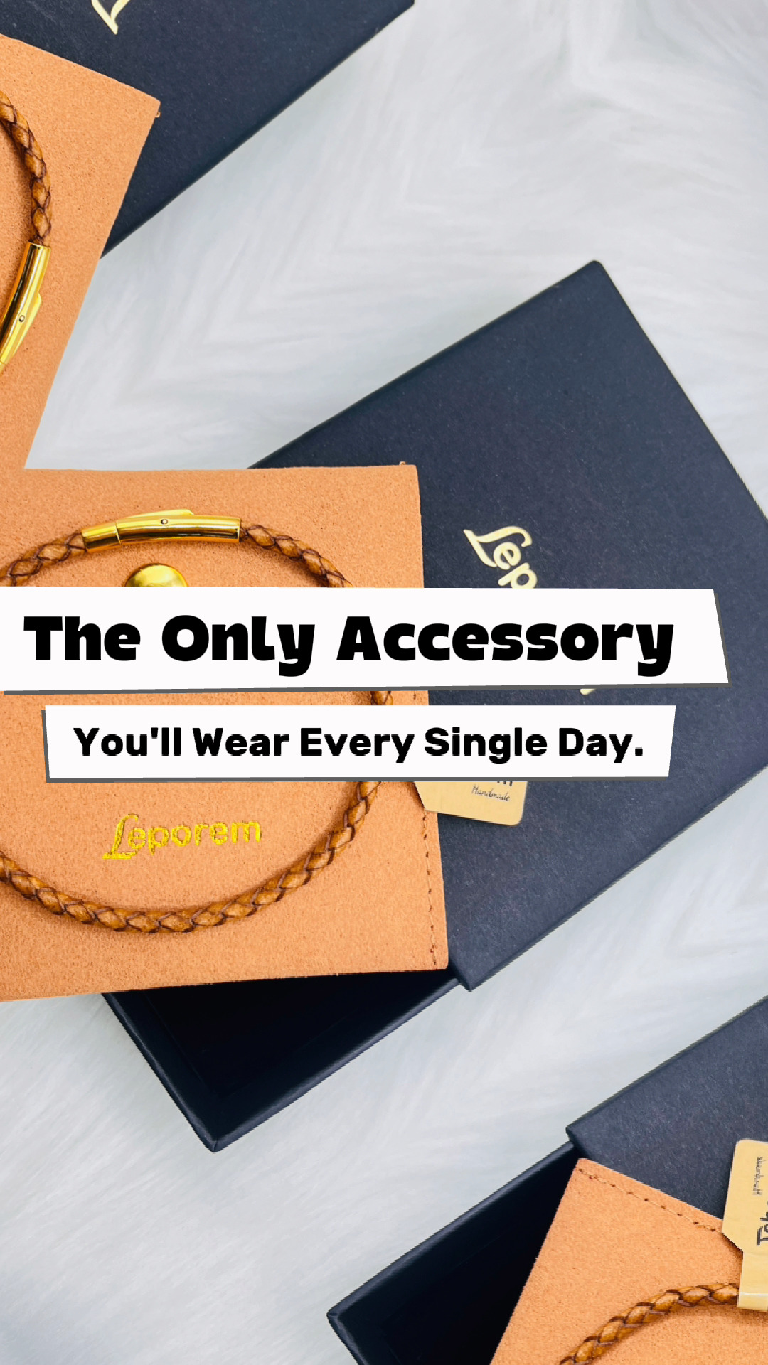 Boho Chic Leather Bracelet for Women
Elevate your daily look with this hand-braided leather bracelet featuring a sleek gold magnetic clasp.
#MinimalistJewelry #LeatherBracelet #GiftForHer