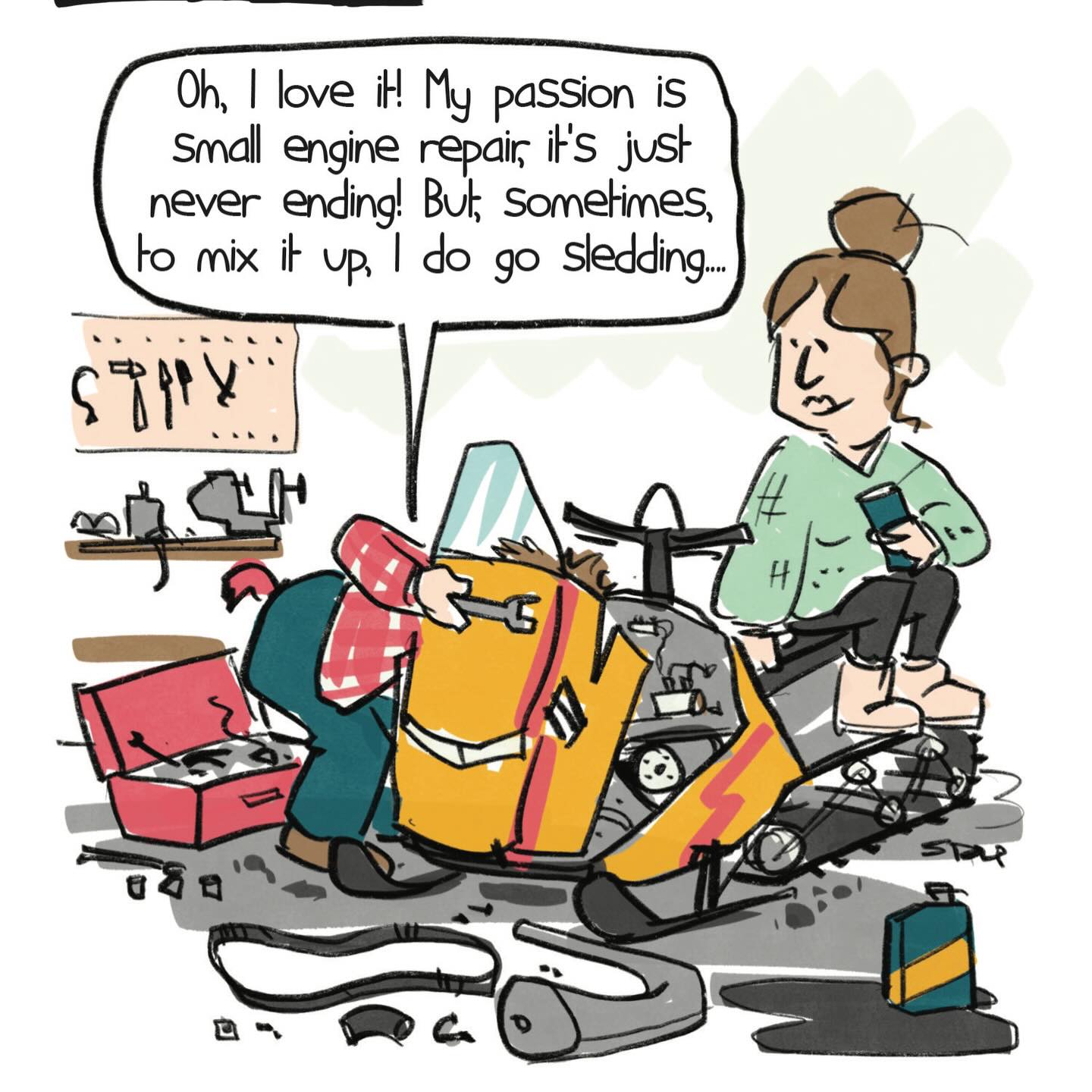 Don’t tell him about fortune repair, we’ll never see him…
#snowmobile #brapbrap #tinkering #type2fun #slednecks