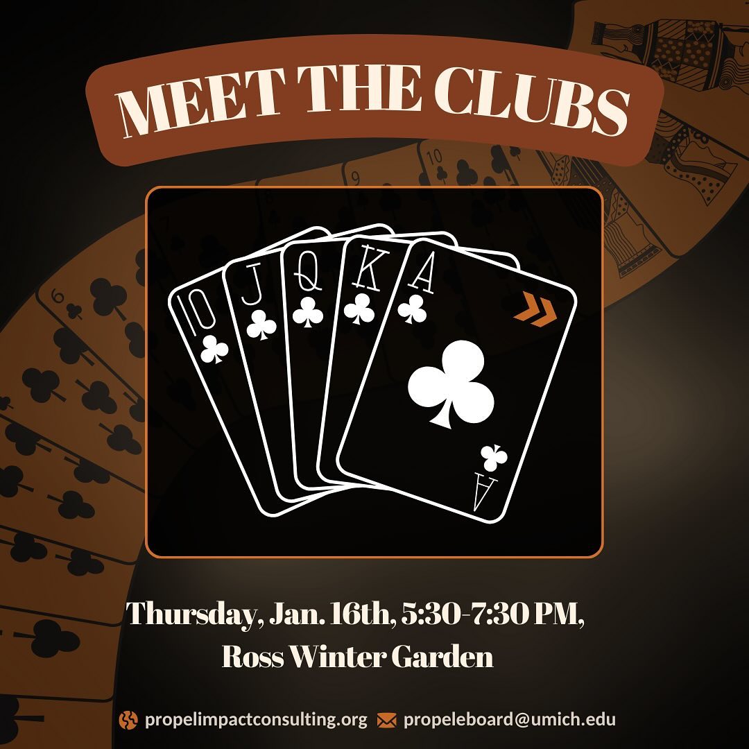 We can’t wait to meet you at Meet the ♣️s! See you tomorrow 5:30-7:30 pm in the Ross Winter Garden 🧡