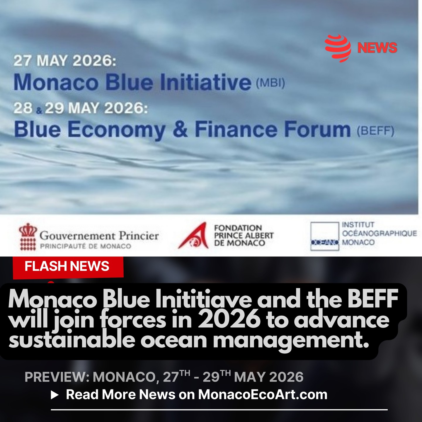 @mo.eco_art #flash #news #preview #monaco #blue #initiative #economy #finance #forum 🎬🆗 On the 22nd January 2026, the new annual agenda about the major Monaco’s events on #sustainable #ocean #management, promoted by the Prince Albert II of Monaco and the Oceanographic Museum, was unveiled: at the end of May, the Principality of Monaco will play as an international hub, gathering the most influential international #actors committed to the preservation of the Ocean in order to debate on #key issues like the protection of marine #ecosystems, #governance, regenerative #economy, sustainable #financing and #blueeconomy 🌊🌐 The Monaco Blue Initiative will be held on Wednesday, the 27th at the Oceanographic Museum, involving decision-makers, #scientists and other influential #players operating in ocean governance to propose practical to face global challenges to pereserve and restore ocean ecosystems worldwide 🐬 📊 The second edition of the Blue Economy and Finance Forum will be carried out on Thursday, the 28th, and Friday, 29th May at Grimaldi Forum, convening policy makers, entrepreneurs, investors, banking groups, pension and sovereign #wealth funds, and international #experts will exchange around existing solutions in order to accelerate the transition towards a sustainable and regenerative blue economy 🐋🗓️ The dates choice is not random, since it precedes by a few days the World Oceans Day – WOD - celebrated on the 8th June 2026 at global scale: originally proposed in 1992 by Canada's International Centre for Ocean Development (ICOD) and the Ocean Institute of Canada (OIC) at the Earth Summit – UN Conference on Environment and Development (UNCED) in Rio de Janeiro, Brazil, with the aim to raise awareness of human impact on oceans, unite communities in sustainable management, and accelerate action with the support of next generations to ensure a healthy ocean and stable climate 📸 Copyright: © @fondationprincealbert2 @oceanomonaco @gvt_monaco - Layout and Contents: © MonacoEcoArt