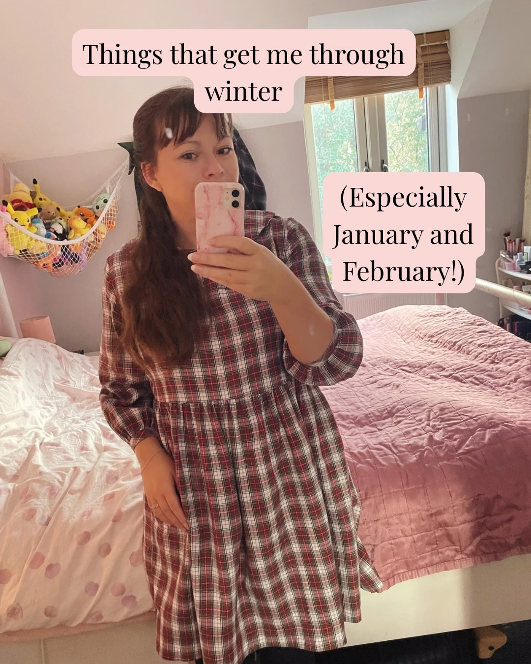 Things that get me through winter
(Especially January and February!)
Buying flowers
I’m usually a pink roses girlie but I’ve also been buying daffodils for that bright, cheerful yellow! We have built a bigger kitchen island so I’ve been bringing them into the centre of the room too
Enjoying warming food like pies and roasts
Winter is for comfort food and there’s probably nothing more comforting for me than a Sunday roast, followed by a chicken pie using the leftovers.
Cosy duvet films
I realised we can fold our sofa bed down and snuggle down with a duvet together
Rereading some of my favourite books.
Moby Dick can wait for spring!
Deciding paint colours and having a bit of sort out
So by spring we will hopefully have refreshed some of our walls! I reorganised my wardrobe as it was all chucked in when we moved and I’ve been just tidying up and putting a few photos up on the walls (and our wedding crossword!)
Baths!
I love a bath but they took a long time to fill at our old flat and it was by the front door so you could hear the neighbours yelling and arguing sometimes. Which was not amazingly relaxing…
Candles
In tandem with the bath ideally! But we popped into @blossomandroar recently and bought a couple of candles including this @cahmcollective one. This @lordsfragrancehouse candle I asked for last year is basically spring in a candle
Using my perfumes instead of saving for best
I’ve been a bit spoiled with perfume gifts over the last few years so I’ve been trying to remember to wear them even when I’m just at home. I found this @alashiya.co perfume oil at @craftyfoxmarket and might have let Raff know about it!
Keeping the fairy lights up
Our landing is a bit dark (we have bought paint to freshen it up and I’ve added better lamps too) so we’ve decided the fairy lights get a reprieve until at least the end of February!
Remembering soon signs of spring will come
Bulbs will peep through the soil (as long as I plant them first!) and I can wear this lobster dress from Joanie I found on Vinted