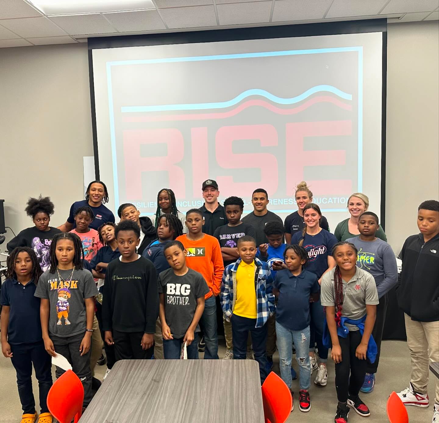 RISE last night was awesome. These kids got to hear from the best of the best. Power, inspiration, diversity, and lots of muscle talk with this group💪🏼🙌🏻❤️ Thank you to the stars for coming and getting these kids pumped up for the World Cup this weekend. @kyewhyte @kamrenlarsen @alisepost11 @_camwood @laurenreynolds @terencecrutcherfoundation