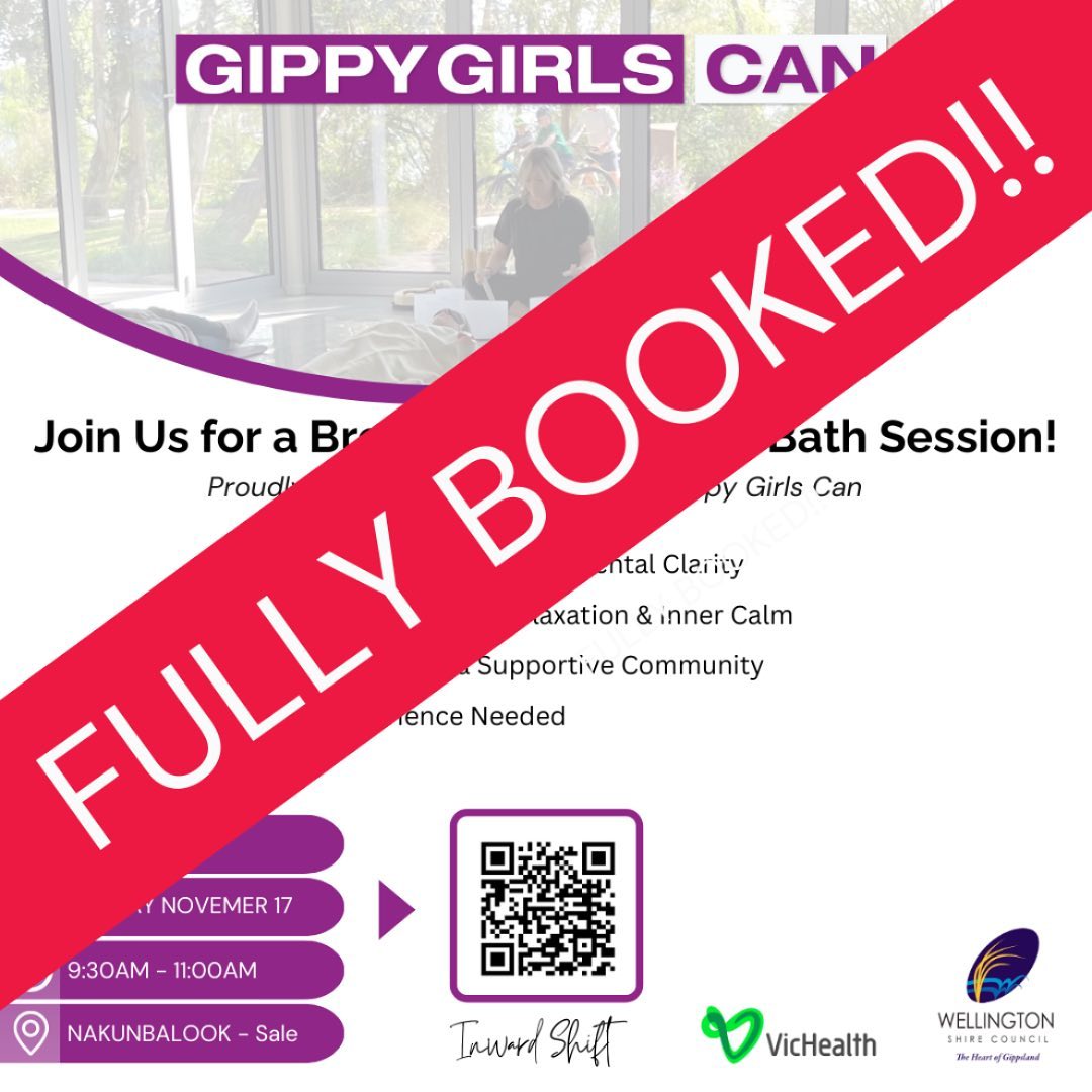 🎉✨ IT’S OFFICIAL – WE’RE FULLY BOOKED! ✨🎉
We’re thrilled to announce that our Himalayan Breathwork & Sound Bath session with @gippygirlscan is completely FULL! Thank you to everyone who grabbed a spot – we can’t wait to breathe, relax, and connect with 20 amazing Gippy Girls in this beautiful, transformative experience. 🌬️💖
Get ready to leave the stress behind, dive into deep relaxation, and make lasting connections with a community that’s here to uplift and support each other. This is going to be one unforgettable wellness journey! 🌿💫
To those who missed out, don’t worry! Stay tuned for more sessions really soon!
#FullyBooked #GippyGirlsCan