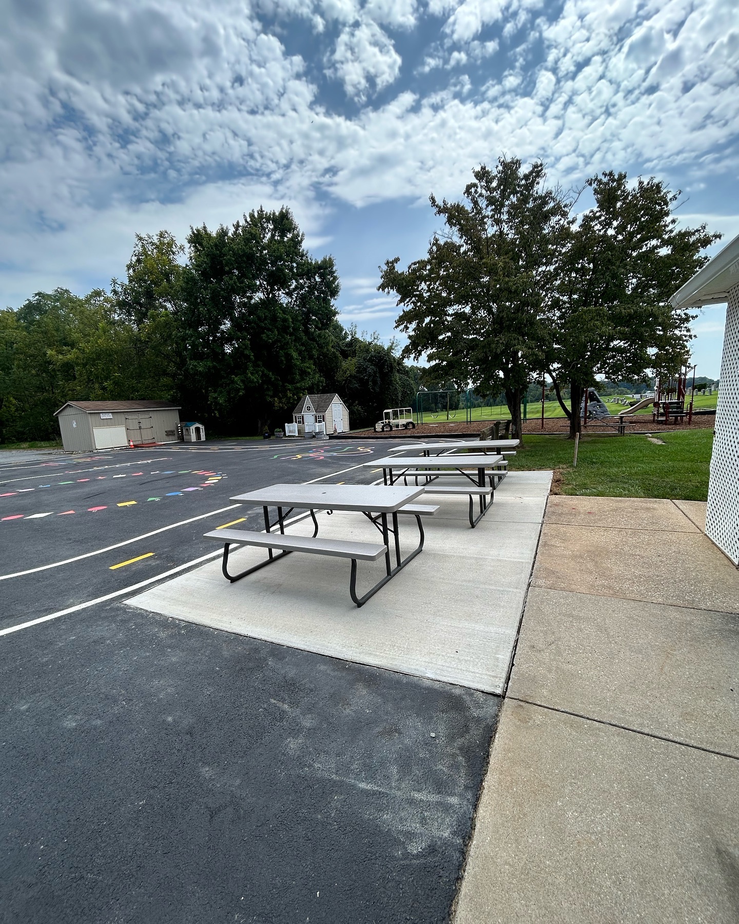 New concrete patio installed for @wardschapelumc1871