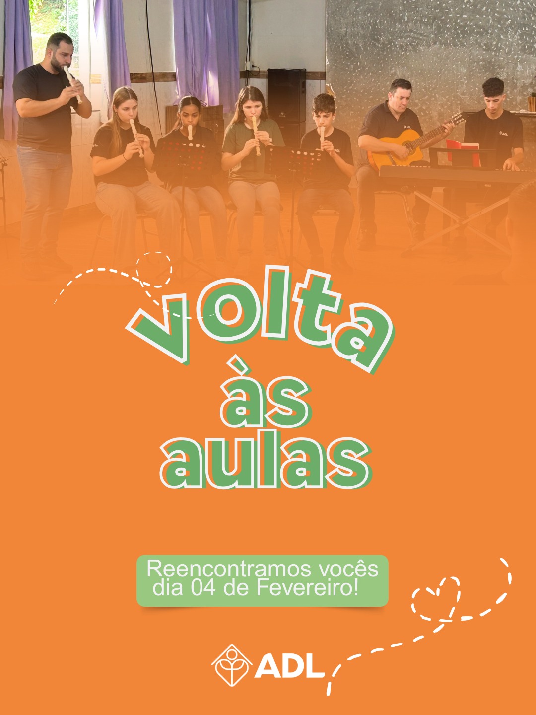 Olá! Informamos que a volta às aulas na ADL será no dia 04 de fevereiro (quarta-feira). Contamos com a presença de todos para este momento importante de acolhida e organização.
🕘 Programação:
🔹 09h30 – Encontro com as famílias e estudantes
🔹 11h00 – Autorizações
🔹 11h30 – Almoço
🔹 12h30 – Início das aulas na EEEFM Elvira Barros
🤝 A participação das famílias é fundamental para um bom início do ano letivo.