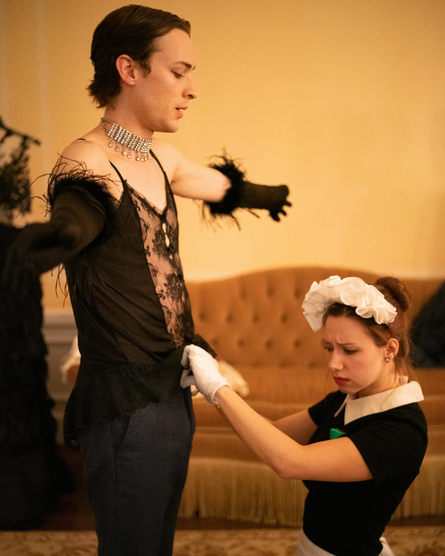 Characters- Quentin and Maggie from The Chattertons Cabinet of Curiosity Immersive Show 2022 @audreyclairewilson @calebdgonzales #theatre