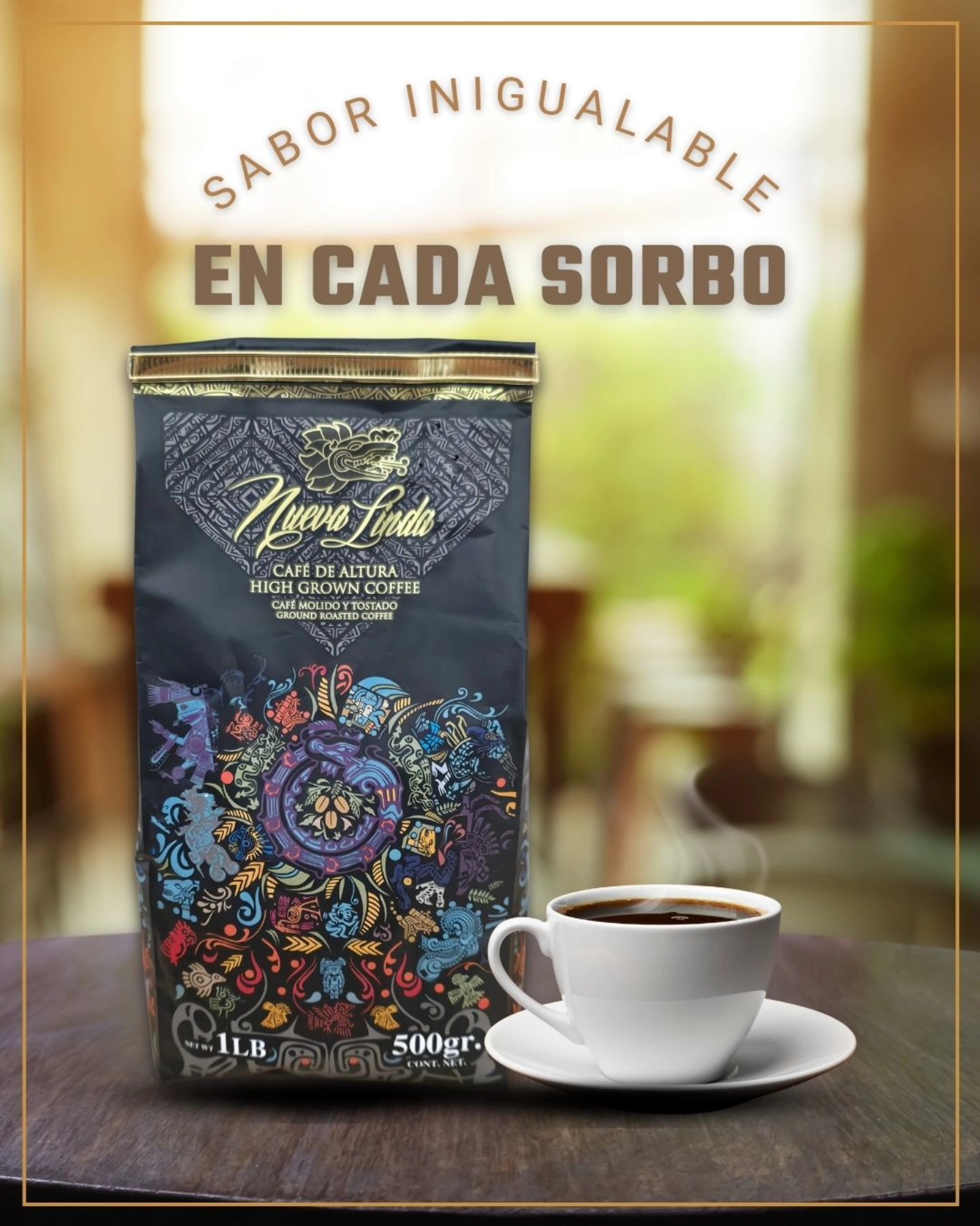 Café Gourmet de Estricta Altura
Las notas de pomelo, caramelo, almendras, chocolate, miel silvestre, cítricos y azúcar morena caracterizan a este café. Por su sabor afrutado y suave se puede tomar sin azúcar.
Elaborado con granos de café arábica de estricta altura 100% puro, es tostado y molido de forma artesanal.
