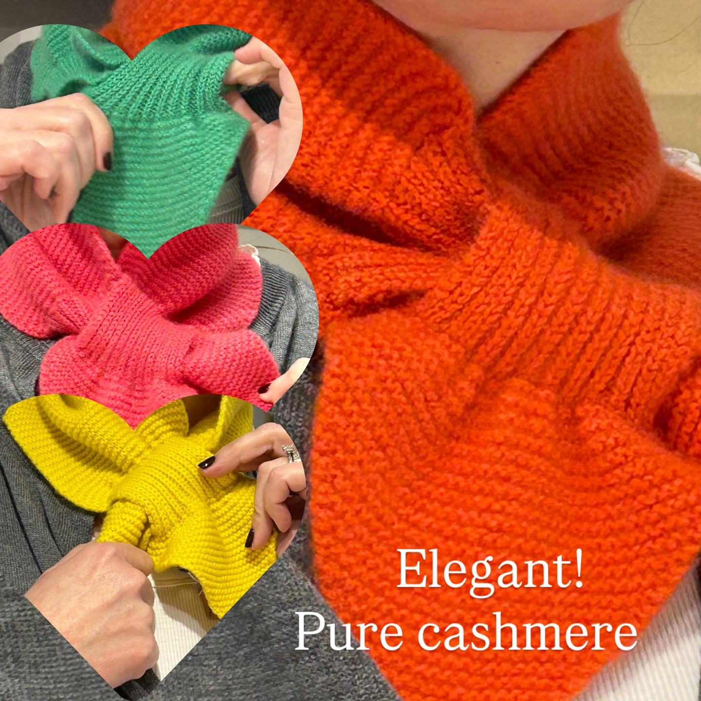 This lovely mini tie neck scarf comes in gorgeous colours. 100% cashmere to end up winter stylishly! #cashmere #cashmerescarf #colourfulfashion #sevenoakslifestyle