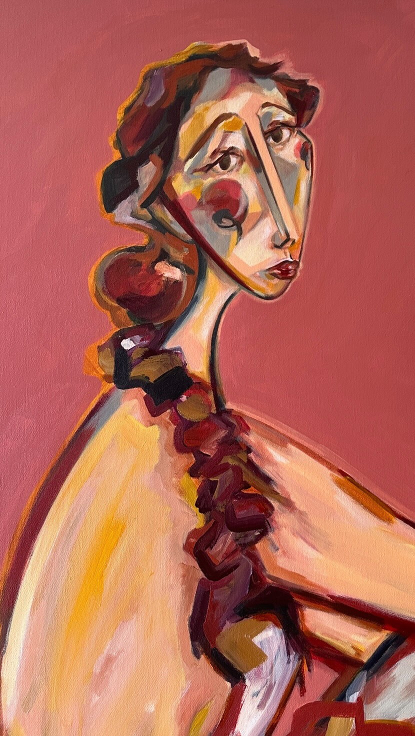 wanted to tell you a little bit about their story🌹
A love that could have been, she is his rose but even though difficult for her, he is no longer hers.
‘Fiorella’ is strong but vulnerable, holding herself and closing up.
Perhaps there is still hope though as love is not lost.
‘Fiorella’ and ‘Lincoln’
For my show this March in Notting Hill, London
Constance 2026
.
.
#artist #portraitart #interiors #painting