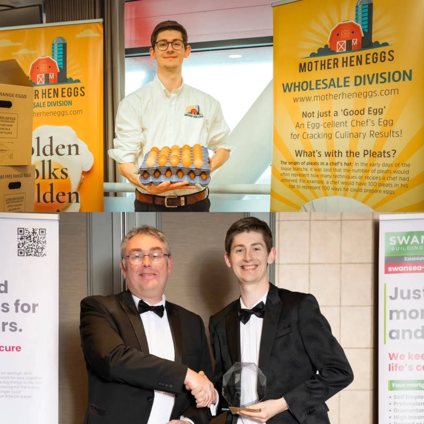 About Chandler 🧍♂️🥚
Mother Hen Eggs began when I was just 16 years old & with six chickens, balancing sixth form in school during the week and doing door to door egg deliveries on a Sunday morning. I started Mother Hen Eggs from £4 which was built on a simple belief of quality matters, consistency matters, and genuine service should always come first.
What started with just six eggs and knocking doors grew through word of mouth and repeat customers.
Before I could even drive, my parents and grandfather were right there beside me, helping deliver eggs with me across South Wales. I will never forget their belief in me, their time, and their support which made it possible for Mother Hen Eggs to get off the ground and honestly, without them, this business would look very different today 🧡🥚
In 2024, I was lucky enough to have won Young Entrepreneur of the Year 2024 at South Wales Business Awards 🏆
Now at 24 years old, I continue to lead Mother Hen Eggs with the same hands on mindset it was built on, supplying delicious farm fresh free range eggs to households and businesses alike, which they can rely on, from breakfast to dinner 🍳
From where Mother Hen Eggs started to where Mother Hen Eggs is now, the heart of it hasn’t changed.
It’s still about taking pride in quality and service
I’ve learnt a lot along the way and cracked a few eggs in between, but every step has been worth it.
Thank you to everyone who has supported Mother Hen Eggs so far, whether you’ve been with us since the beginning or you’re just joining the flock. Thank you, the best is still to come. 🧡🍳
#eggs #entrepreneur #youngentrepreneur #motherheneggs