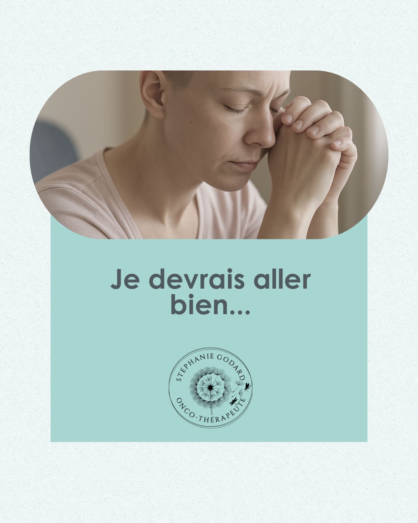 🟡 « Je devrais aller bien… »
Cette phrase n’est pas anodine.
Elle fait mal en silence.
Après un cancer, pendant les traitements, ou même des années après, beaucoup de personnes ne disent pas ce qu’elles ressentent vraiment.
Pas parce qu’elles vont bien mais parce qu’elles se sur-adaptent.
👉 Je devrais être soulagée.
👉 Je devrais être reconnaissante.
👉 Je devrais tourner la page.
En psycho-oncologie, on le sait : ces “je devrais” ne sont pas des pensées neutres.
Ce sont souvent des stratégies de survie.
Des façons de rester acceptables, courageuses, rassurantes pour les autres… au prix d’un effacement de soi.
Quand on s’oblige à aller bien, on n’écoute plus la fatigue, on tait la peur, on minimise la colère, on doute de sa légitimité à aller mal.
Et c’est là que la violence devient invisible.
🧰 Un pas de côté (à tester, sans obligation)
Remplacez mentalement chaque :
❌ « je devrais… » par ✔️ « j’ai le droit de… »
— J’ai le droit d’être soulagée et inquiète.
— J’ai le droit d’être en vie sans être en paix.
— J’ai le droit de ne pas aller bien, même quand “tout est fini”.
Il ne s’agit pas de penser positif.
Il s’agit de se respecter.
👉 Quelle phrase vous fait le plus violence aujourd’hui ?
(ici, vous pouvez l’écrire. Elle a le droit d’exister.)
#boiteaoutils #oncocoach #cancercoach #aprescancer #vivreapresuncancer