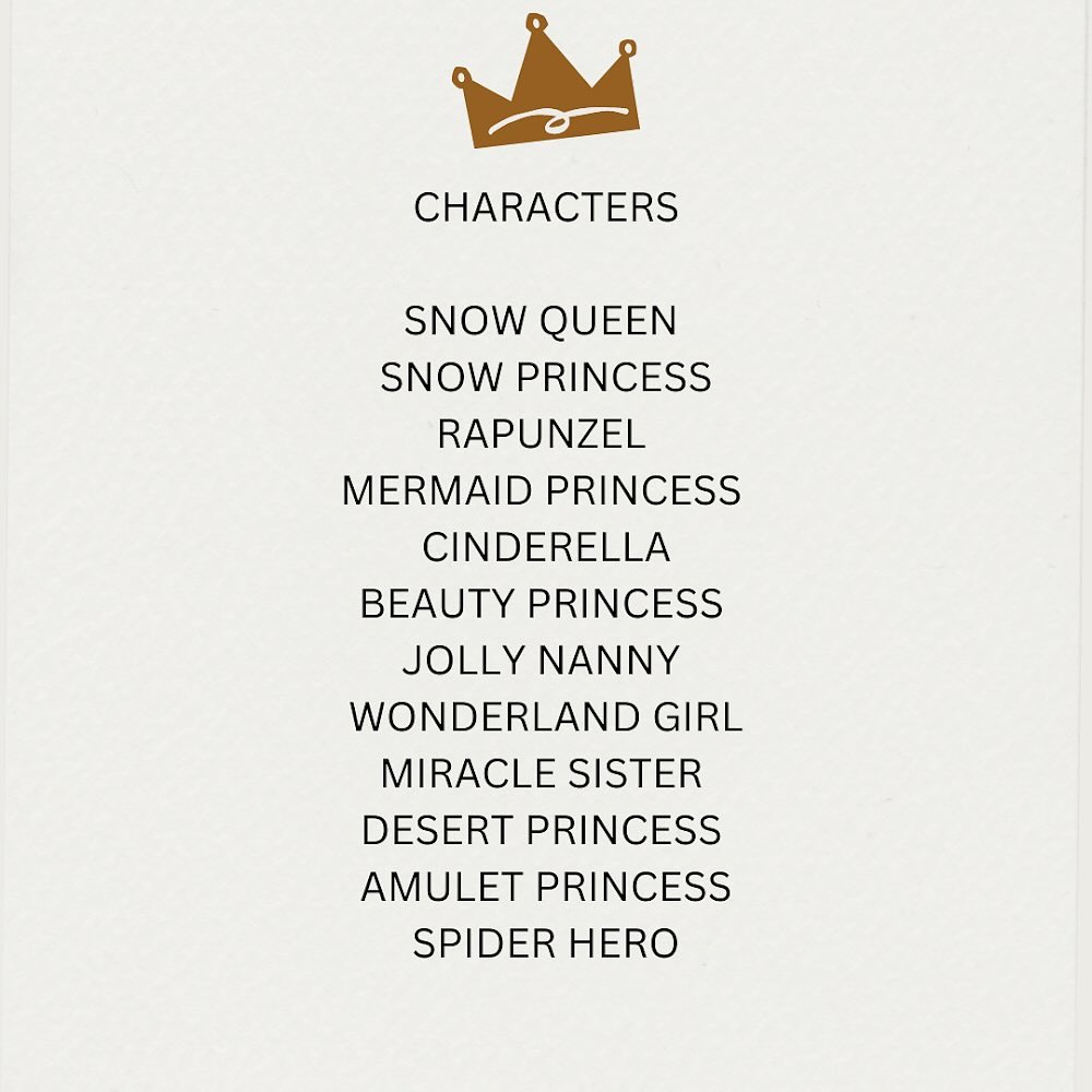 Characters offered! We are always adding to our collection ππ¦Έ