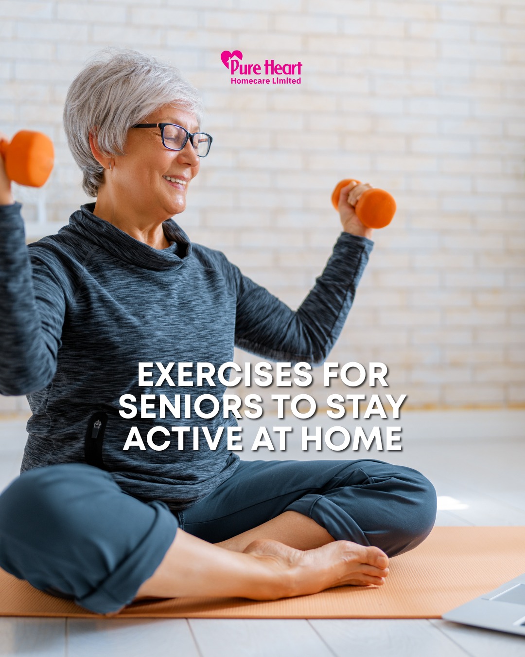 Exercises for Seniors to stay active at Home 🏃
Chair Exercises:
- Seated Marching
- Leg Extensions
Strength Training:
- Chair Squats
- Wall Push-Ups
- Bicep Curls
Balance Exercises
- Heel-to-Toe Walk
- Single Leg Stand
Flexibility and Stretching
- Neck Stretch
- Seated Forward Bend
- Overhead Stretch
Aerobic Exercises
- Walking in Place
- Side Steps
Core Exercises
- Seated Torso Twist
- Pelvic Tilts
Yoga and Tai Chi
- Seated Yoga Poses
- Tai Chi Movements
www.purehearthomecare.co.uk/post/exercises-for-seniors-to-stay-active-at-home
#PureHeartHomecare #StayingActive