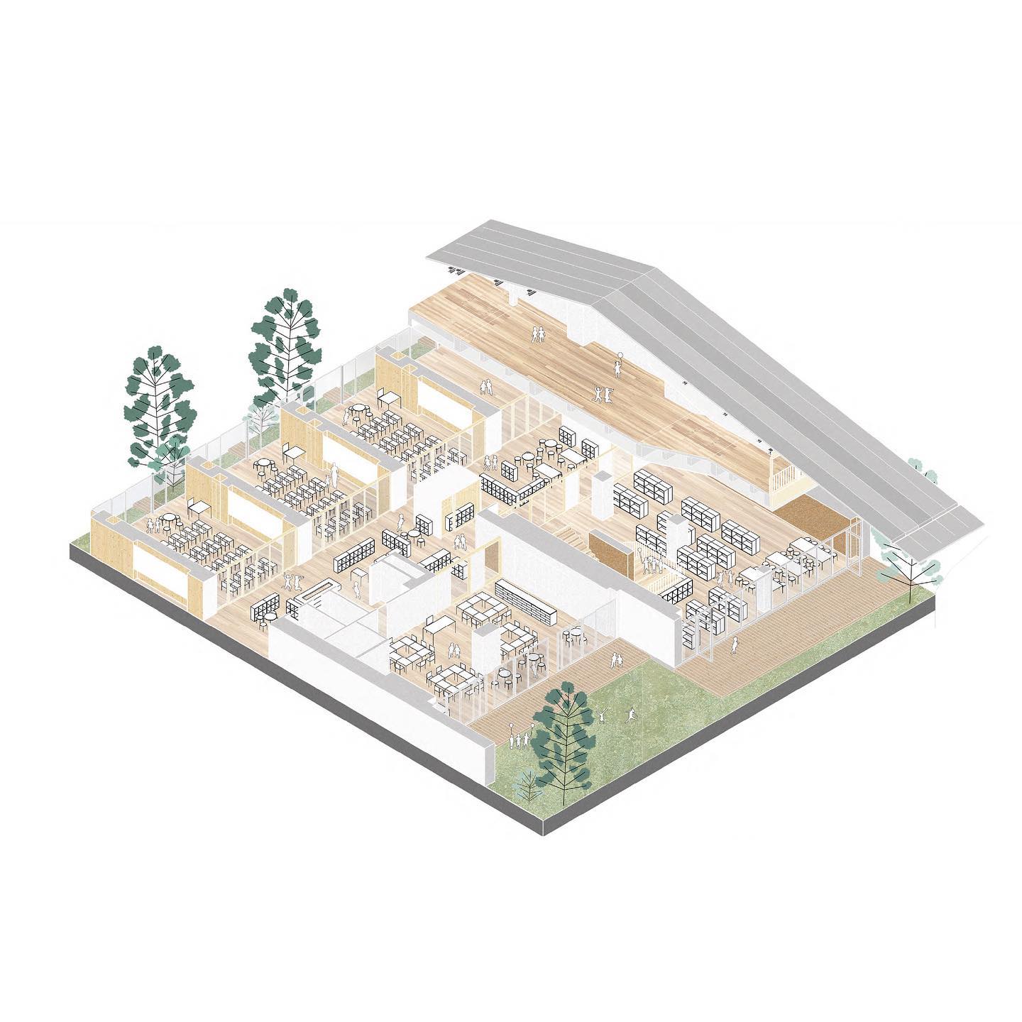 Project 2
BACK TO SCHOOL
To be prepared for the task of building a wooden school extension in Berlin, we analyzed the work of the Japanese Architect Kengo Kuma, who is a master in building timber structures !
Project:
Teikyo University Elementary School
Architect:
Kengo Kuma
Illustration by @onr_dgrmnci
#architecturestudent #architecturedaily #architectureschool #architecturegram #conceptdesign #sectionarchitecture #newarchitecture #archisource #studio #ideas #architecturalillustration #illustragram #universityarchitecture #new #axomadness #axo #studentdesign #thebestnewarchitects #instaarch #architecture_masters #architectureporn #arquitetura #arquitectura #arq #architecturemagazine #archiprix #schoolarchitecture #kengokuma