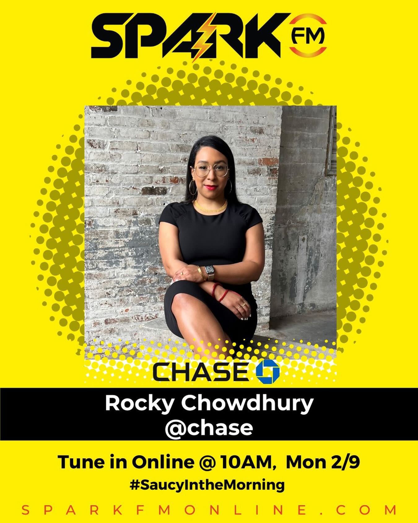Boss energy to start your Monday 💥
Rocky Chowdhury (@chase) is pulling up to Saucy & Friends in the Morning
📻 Tune in 10AM, Mon 2/9 on Spark FM Online
Let’s talk finances, futures, and leveling up ✨
#SparkFM #SaucyInTheMorning #FinancialWellness