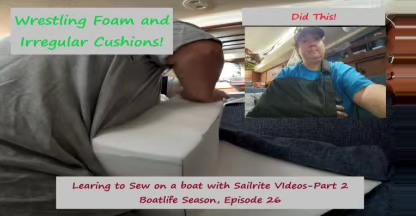 The final video of making new salon cushions has been released. Watch and see how our salon looks now. We love our new look and they are so much more comfortable than the old ones. It absolutely tested my learning abilities and my physical abilities. Check it out with the link below.
We really would like any likes comments and subscribers on the actual YouTube video. It helps us grow our channel alot. Thanks for any watches and comments.
https://youtu.be/bx2F0lvIZs8?si=wWVQFLpMOl8FnlZp
#diy #diyprojects #diyhomedecor #diydecor #ditboatproject #learningtosew #saloncushions #sailritevideos #sewingproject #learning #diyblogger #sailboat #livingthedream #liveaboard #liveaboardlife #saillife #youtubechannel #piratetimesailingadventures #injury #projectinjury