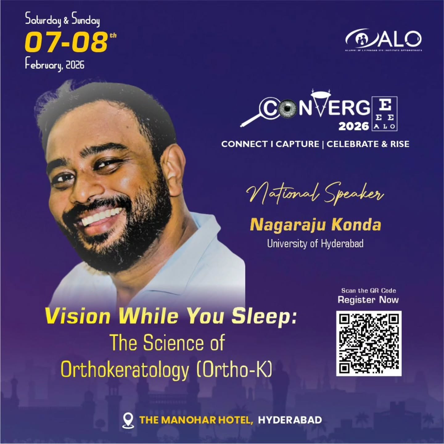 Join us at Converge 2026 for a session on "Vision While you sleep: The science of Orthokeratology (Ortho - K)"
🗓️ 7 & 8 February 2026
📍The Manohar Hotel, Hyderabad
Register Now: https://pages.razorpay.com/Converge2026.earlybird