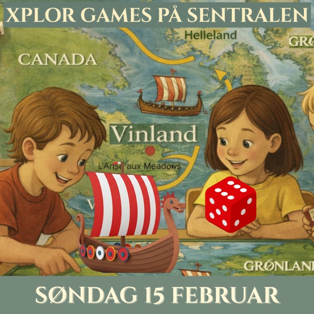🎲 Xplor Games er mer enn et brettspill – det er en opplevelse som må leves! ✨ 🎥 Se videoen og kjenn stemningen fra våre verksteder! Bli med og opplev Leiv Eriksons reise til Vinland, der vikingene oppdaget Amerika 500 år før Columbus ⛵ 🌏🍇 Underveis smaker vi på ingredienser og lærer om dyrene han møtte. Mer info og påmelding👉
🔗 https://www.sentralen.no/arrangementsprogram...
⏱️15 Feb
13:00–13:45 | 14:00–14:45 | 15:00–15:45
📍 Sentralen, Øvre Slottsgate 3, Oslo
👧🧒 6–12 år
🌐 Les mer om Xplor Academy: https://www.xploracademy.com/
📅 Dette er det andre arrangementet i en serie på fem søndager – De to neste arrangementene finner sted 15. mars og 29. mars.
Kom og lær, smak og lek med oss, det blir gøy, lærerikt og sosialt!