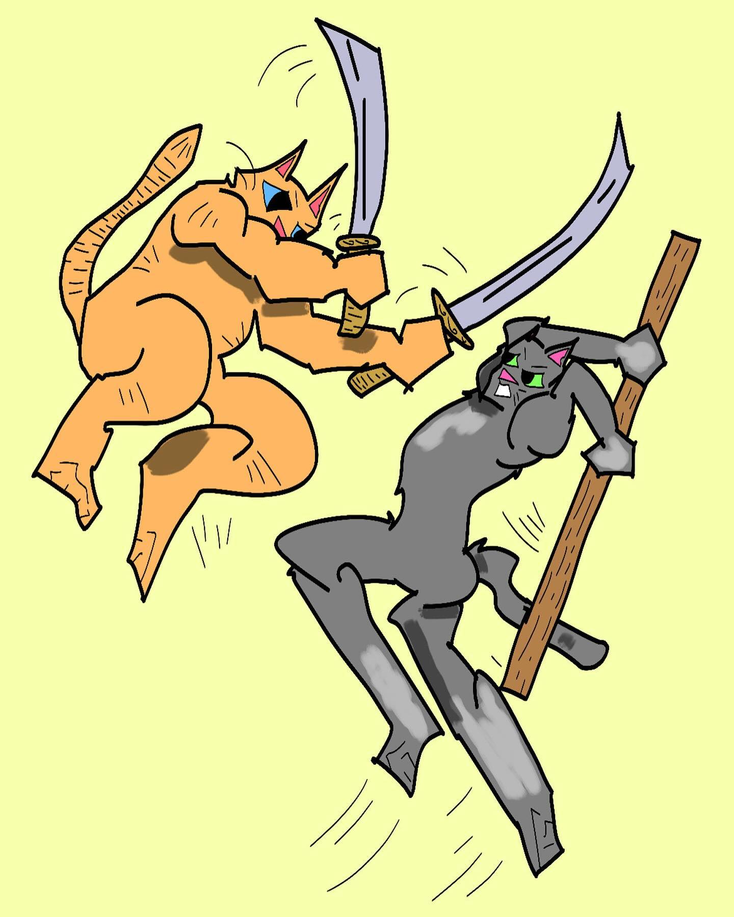 It’s Agent Orange versus an outdoor cat who believes all cats should remain outdoors. Agent was once a beaten and starved outdoor cat who was rescued by humans and brought inside. He believes in the goodness of human beings and is defending a cat’s right to live indoors.
Play the Gameboy game Meow Alpha for free in the Full Dino link in the bio!