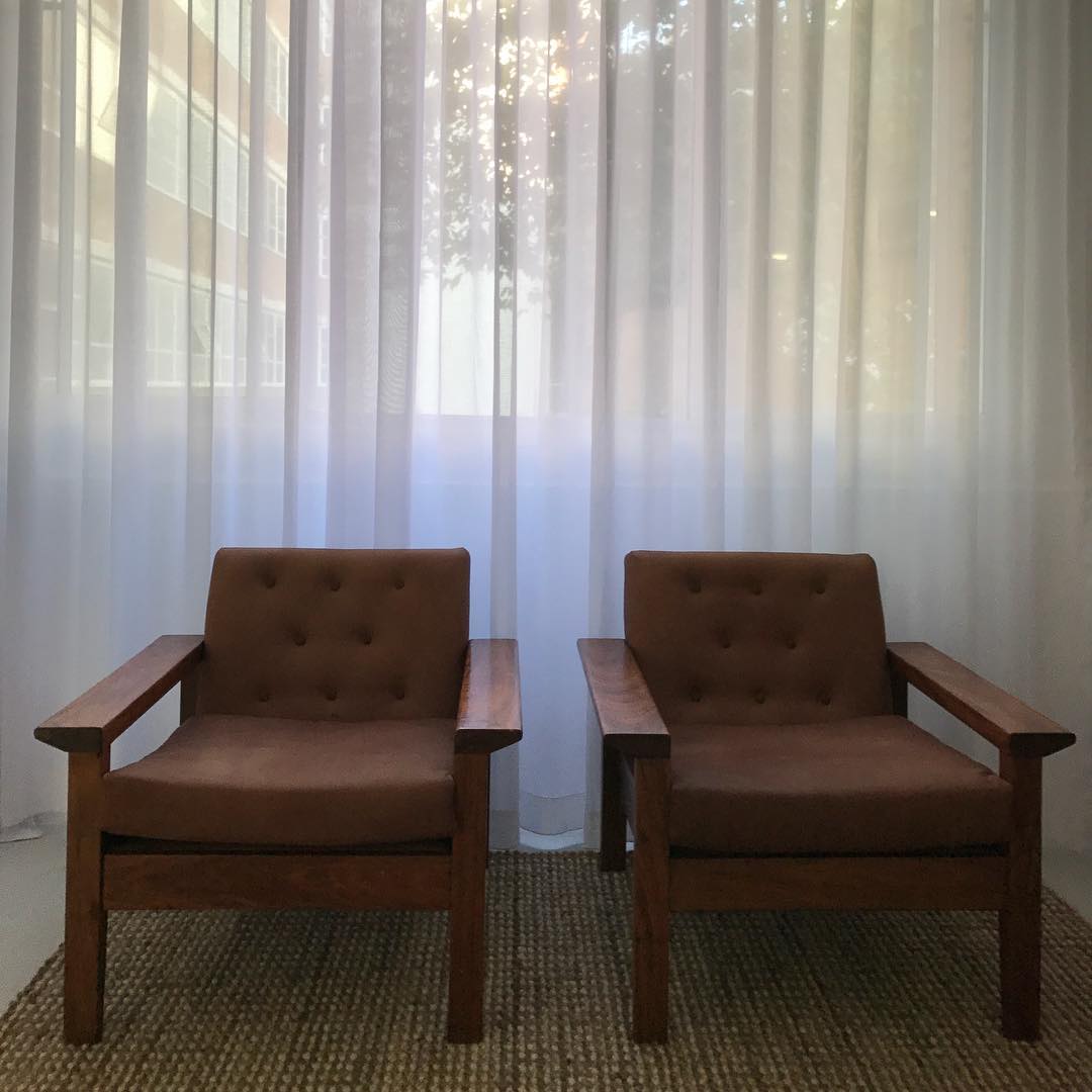 Reupholstering 100% raw leather. Wave curtains #interiors #homefabrics