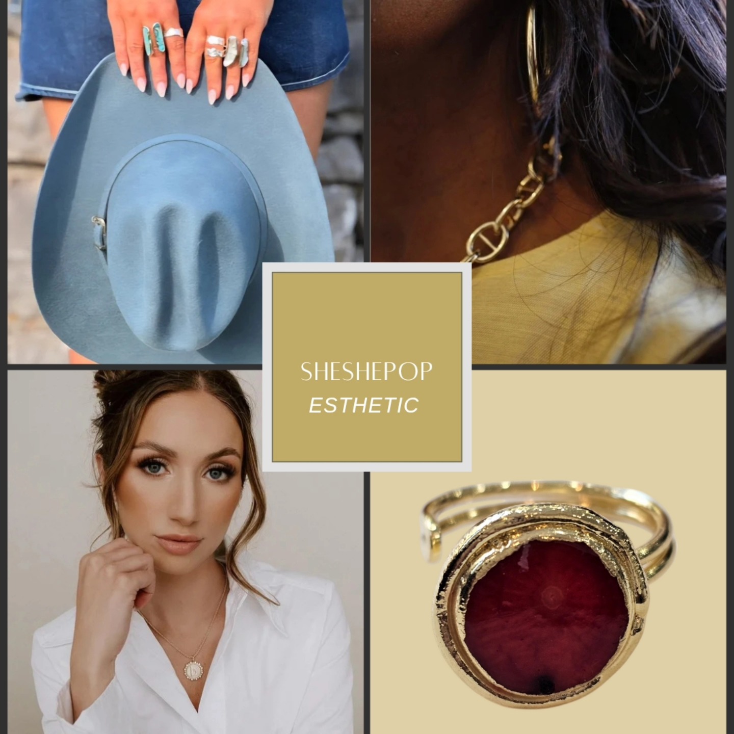 Elevate Your Style, Define Your Look. Curated Jewelry Collections For Your Perfect Esthetic.
You never looked so good. ✨️
Elevated, luxe jewelry designs for the woman you've become.
Shop SheShePop.com for must-have jewelry wardrobe basics, uplifting and upscale earrings & bracelets, eye-catching rings, and beautiful necklace stacks designed in 18K and 14K gold, with and without gemstones.
#upscalejewelry #elevatedstyles #luxuryjewelry #18kearrings #18kplatedjewelry #luxenecklace #jewelryessentials