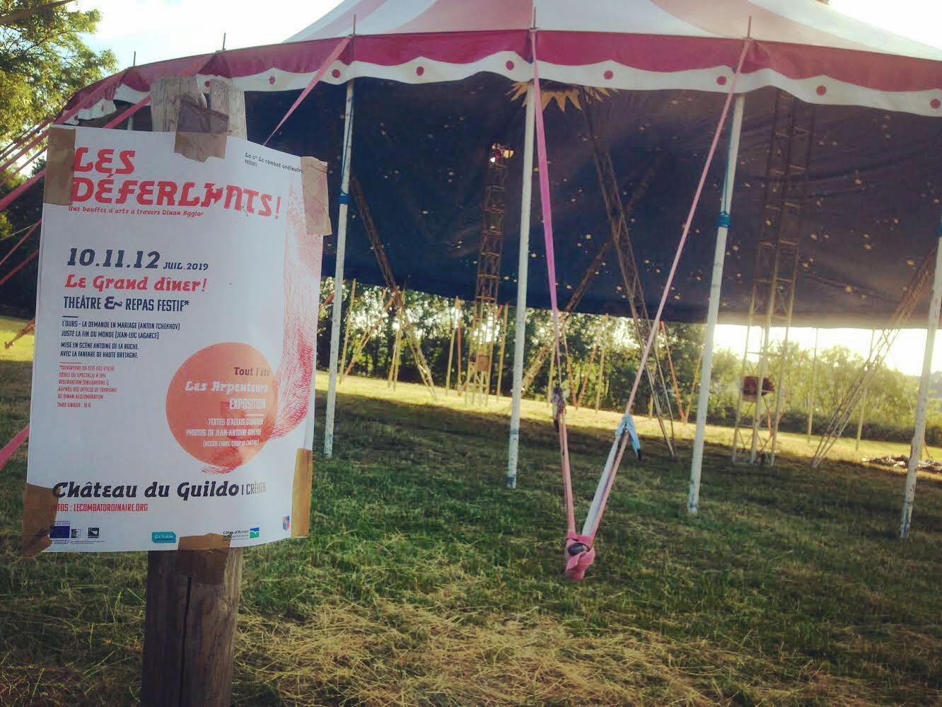J-4
Début du montage au Château du Guildo !!
Le chapiteau est planté !!! 🎪☀️ #festival #lesdeferlants #theatre #chapiteau #chateauduguildo #justelafindumonde #lagarce #unedemandeenmariage #tchekhov