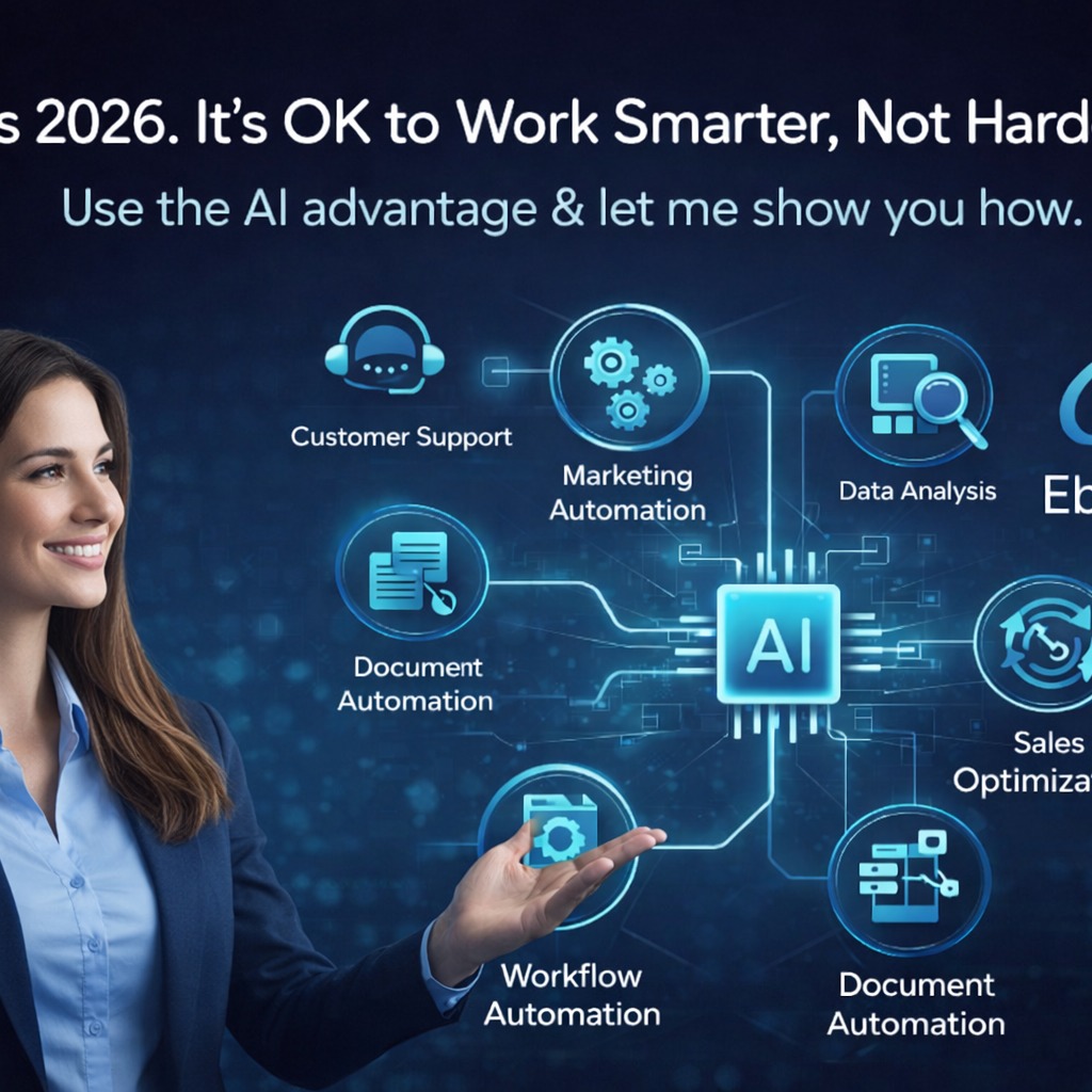 It’s 2026.
You don’t need to do everything manually anymore.
Your business shouldn’t run on sticky notes, late nights, and “I’ll get to it later.”
AI can handle:
✔️ customer messages
✔️ workflows
✔️ reporting
✔️ follow-ups
✔️ the repetitive stuff that drains your day
So you can focus on what actually grows your business.
That’s where Ebb n Flow comes in.
I don’t just hand you tools…
I help you set them up, simplify your operations, and make everything flow.
Work smarter.
Breathe easier.
Grow intentionally.
👉 Message me “FLOW” and let’s chat about where automation could support you.
#EbbnFlowConsulting
#WorkSmarter #SmallBusinessSupport #AIforBusiness #OperationsMadeSimple #WorkflowDesign
#EntrepreneurLife #CanadianBusiness #LloydminsterBusiness
#ChooseEase