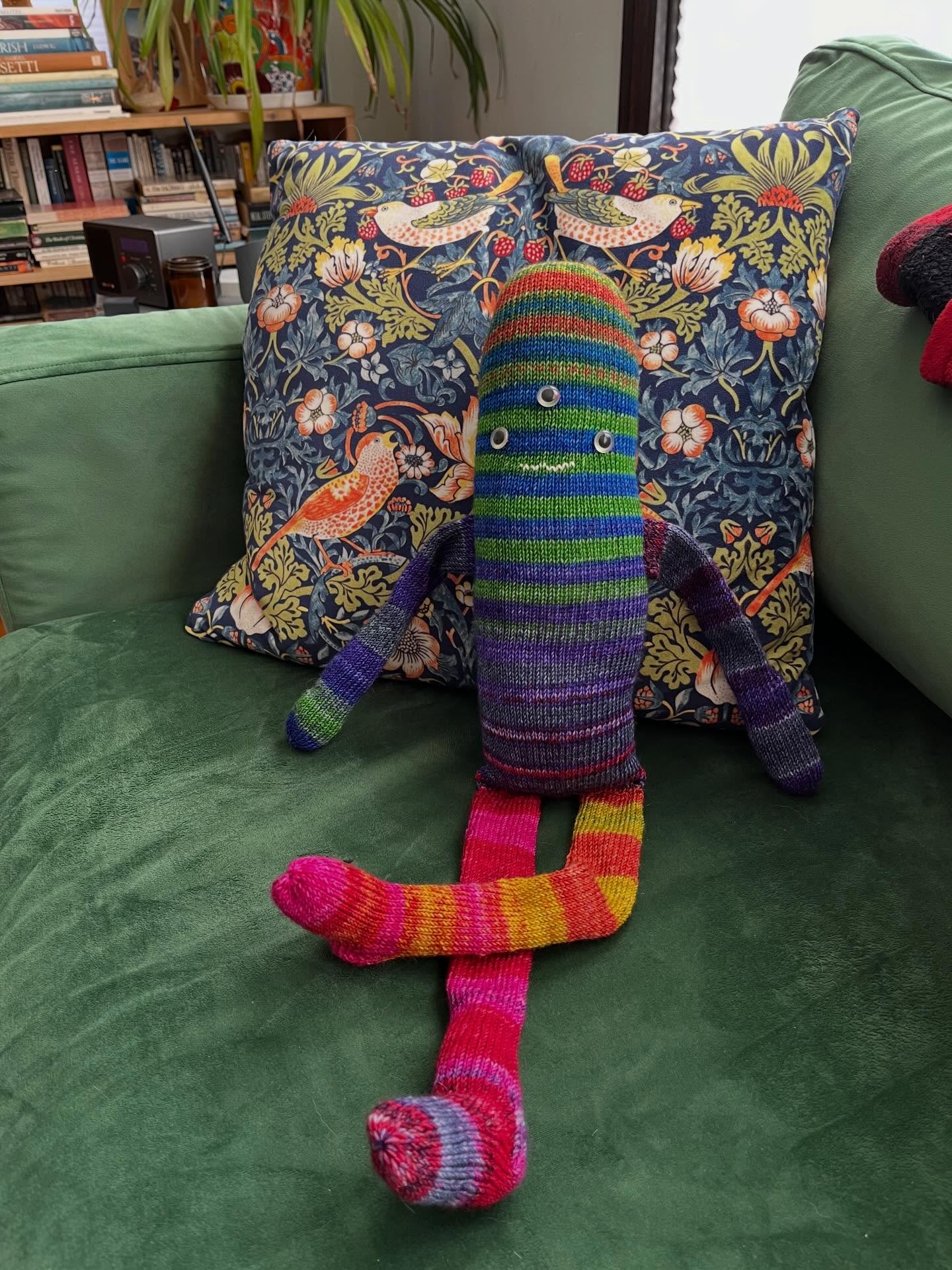Finished this guy this weekend! What does his name need to be? #knitmonster
