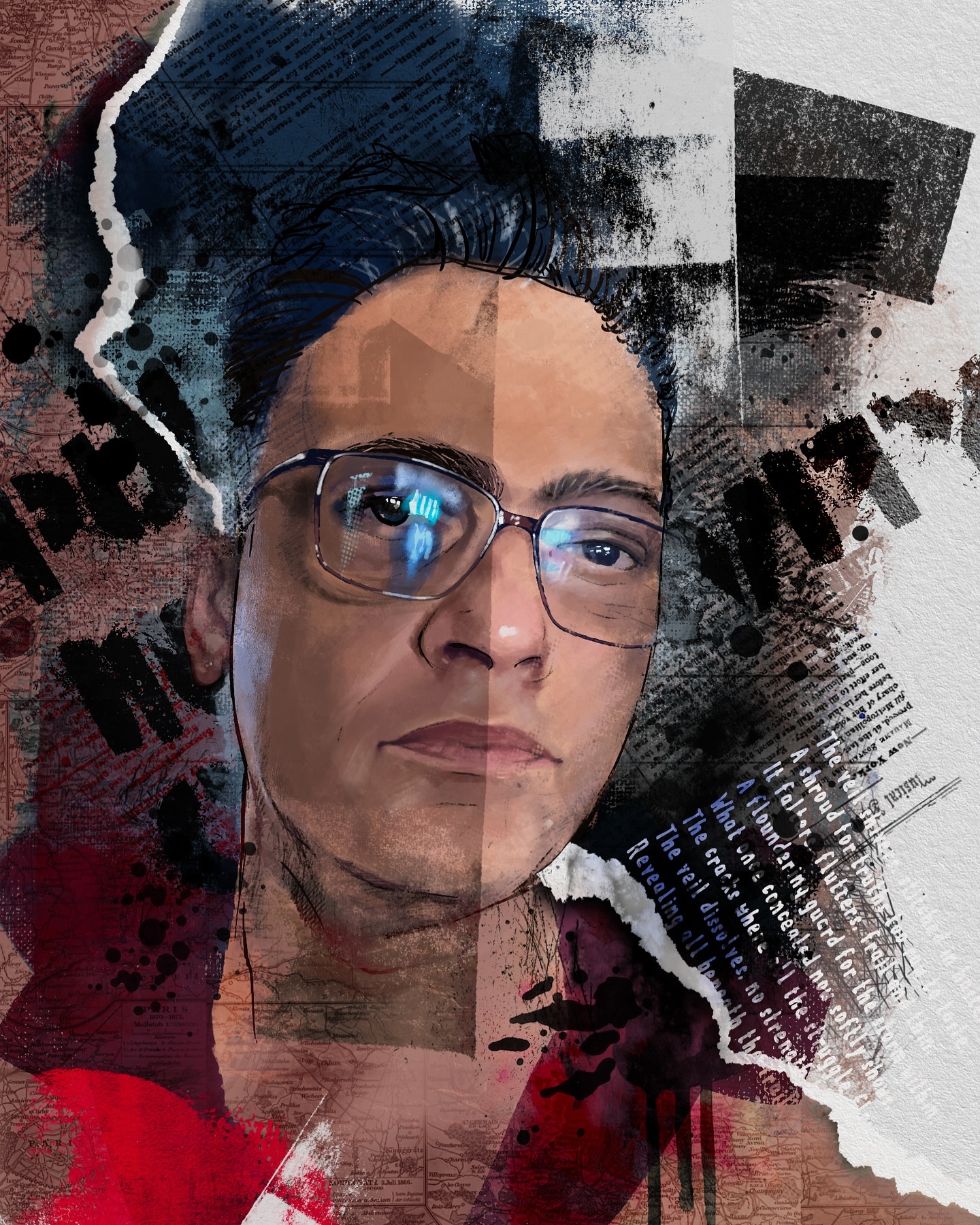 The veil shivers, stitched in haste,
A shroud for truths too raw to taste.
It falters, flutters, frail and thin,
A floundering guard for the storm within.
What once concealed now softly shows,
The cracks where all the struggle flows.
The veil dissolves, no strength to sail,
Revealing all beneath the frail.