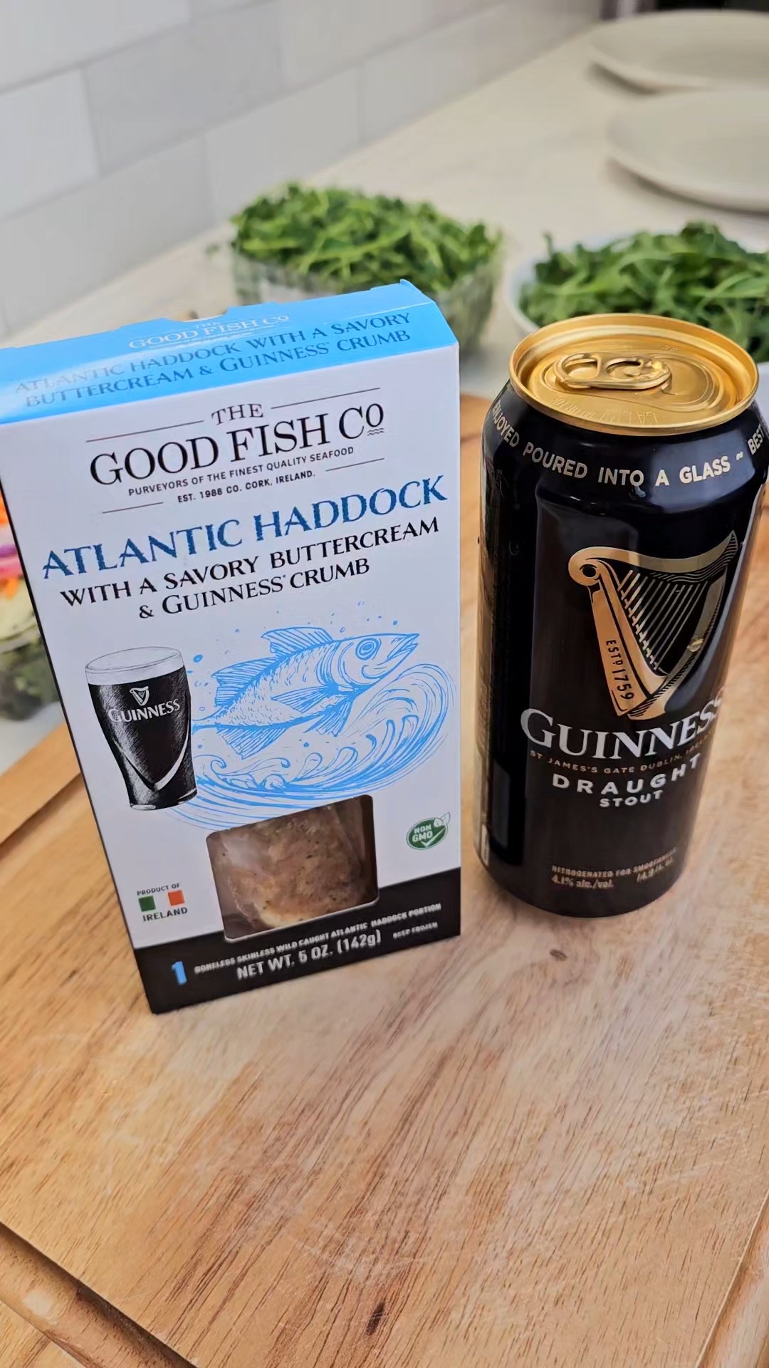 Welcome to the family! 🇮🇪
We’ve taken premium Atlantic Haddock from the waters of Iceland and infused it with the bold flavors of Ireland: Guinness Stout, a savory buttercream with Guinness breadcrumb.
--
Quick Cook Guide:
* Thaw product under refrigeration.
* Air Fry: 350°F for 10-12 minutes. (Preheated)
* Conventional Oven: 375°F for 18 minutes. (Preheated)
* Pro Tip: Serve alongside a crisp, premade salad for a sophisticated, healthy dinner with zero prep work.
The Good Fish Company Promise:
Family-owned in Co. Cork for 35+ years
No Fillers, No GMOs, No Artificial Ingredients or Antibiotics.
Consistent 5oz portions
#GoodFishUSA #IrishSeafood #AirFryerSHaddock #Guinness #GuinnessGlaze #DinnerHacks #SeafoodExpoWinner #CleanEating #FamilyBusiness #Haddock #Salmon #EasyDinner